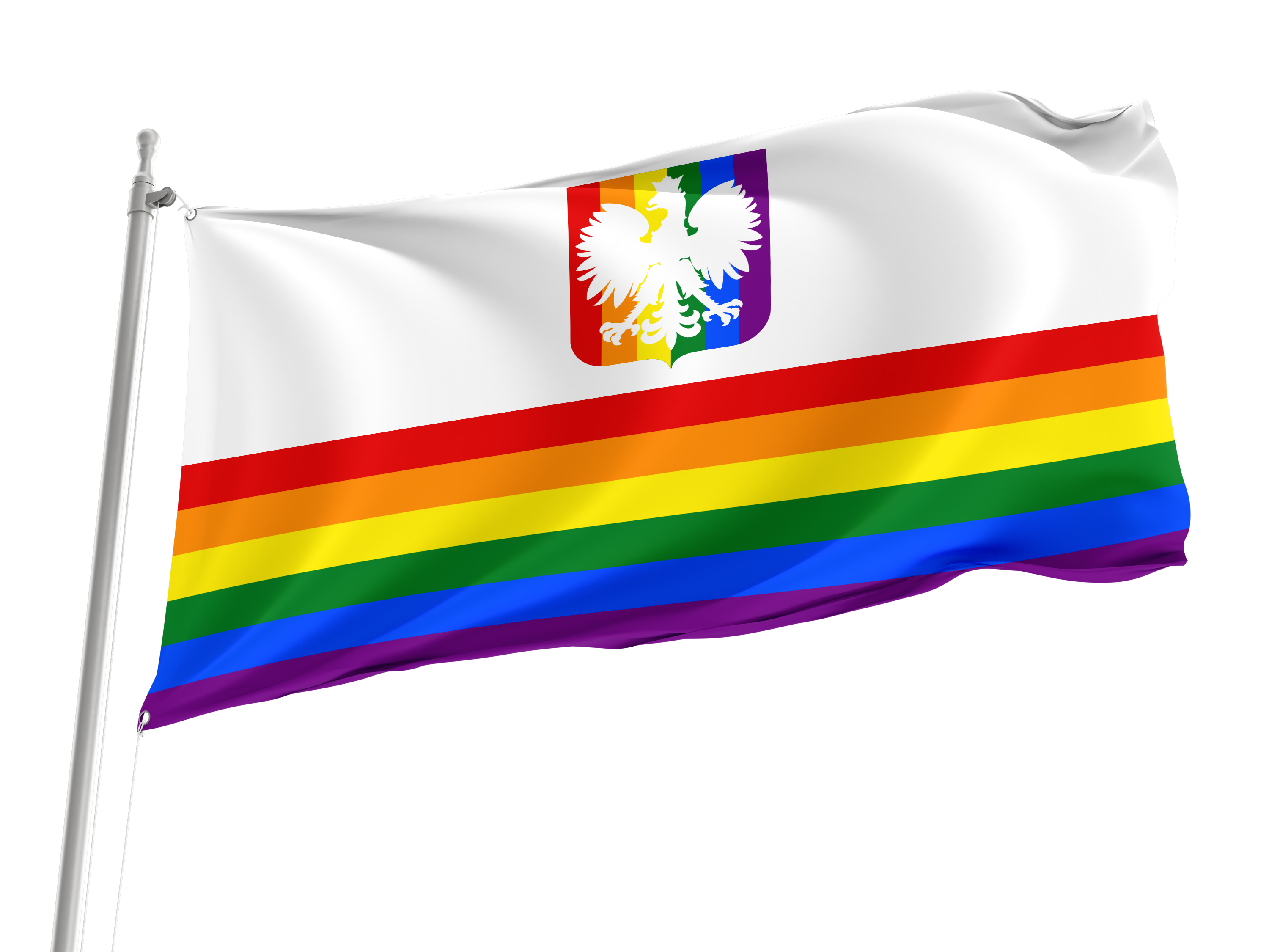 Gay Pride Flag of Poland for Indoor & Outdoor Use
