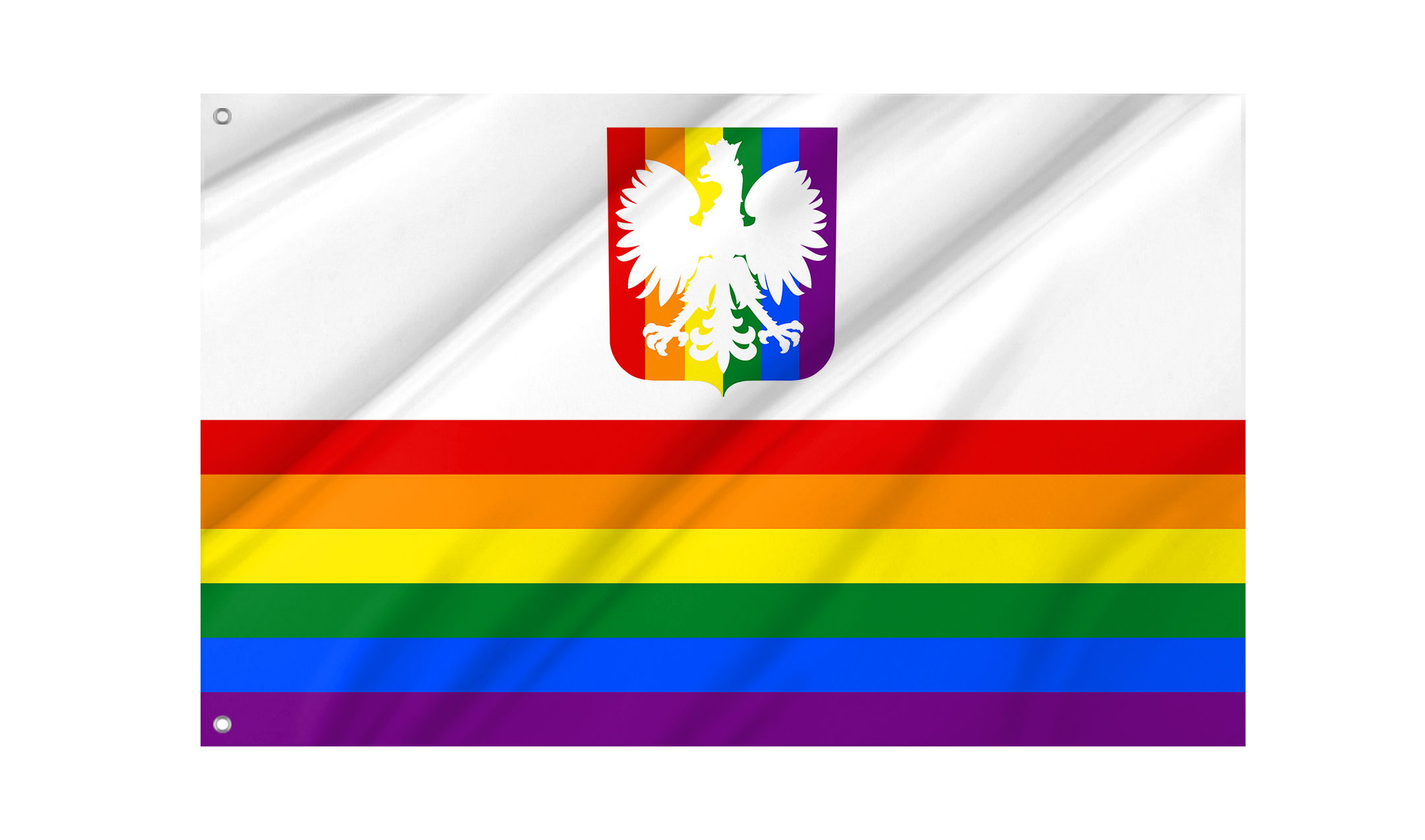 Gay Pride Flag of Poland for Indoor & Outdoor Use