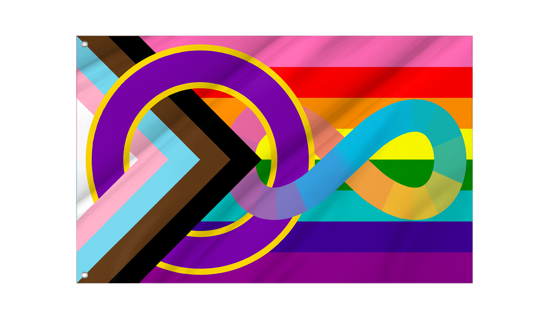 Infinite Progress Pride Flag for Indoor & Outdoor Use