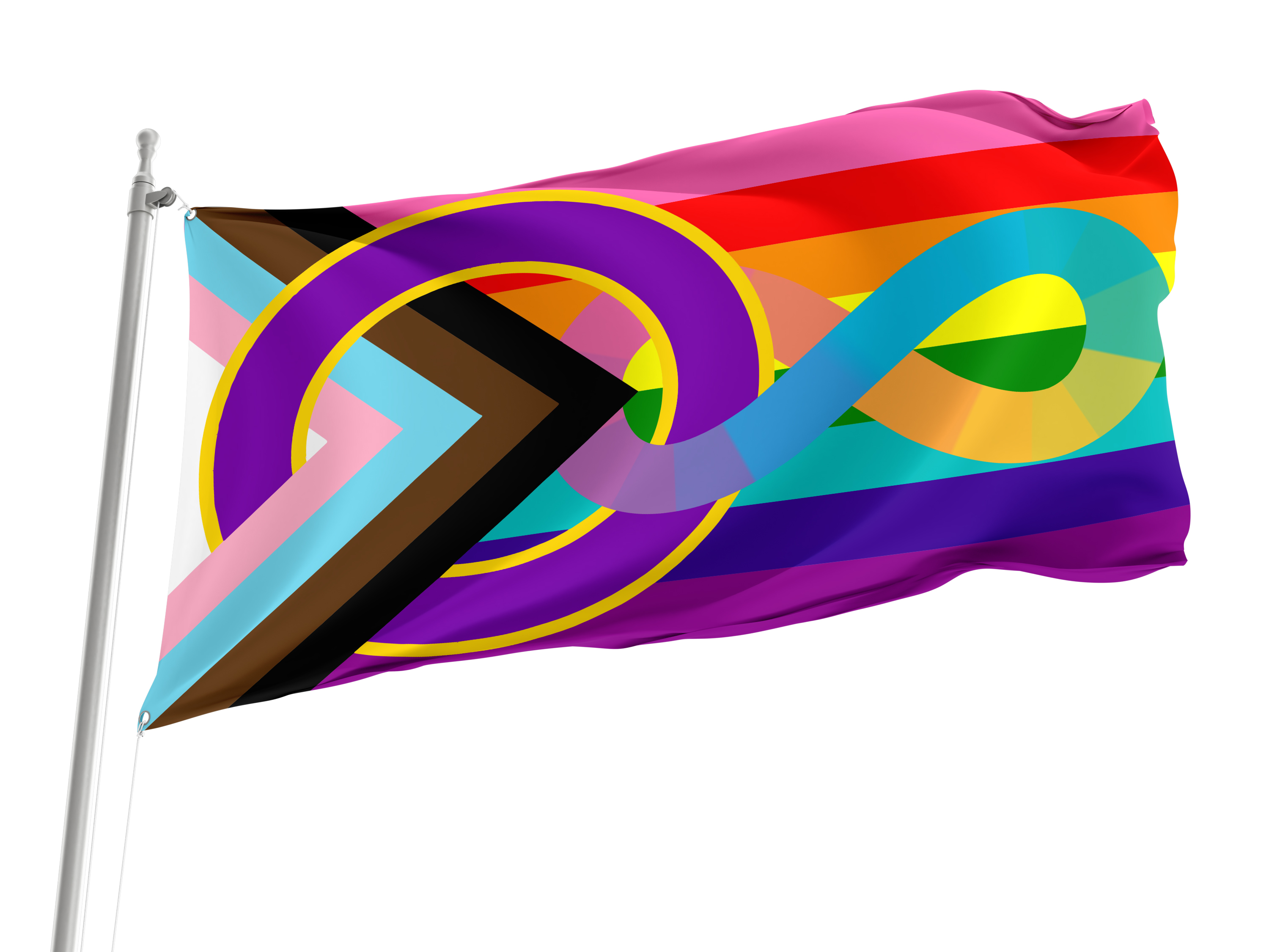 Infinite Progress Pride Flag for Indoor & Outdoor Use