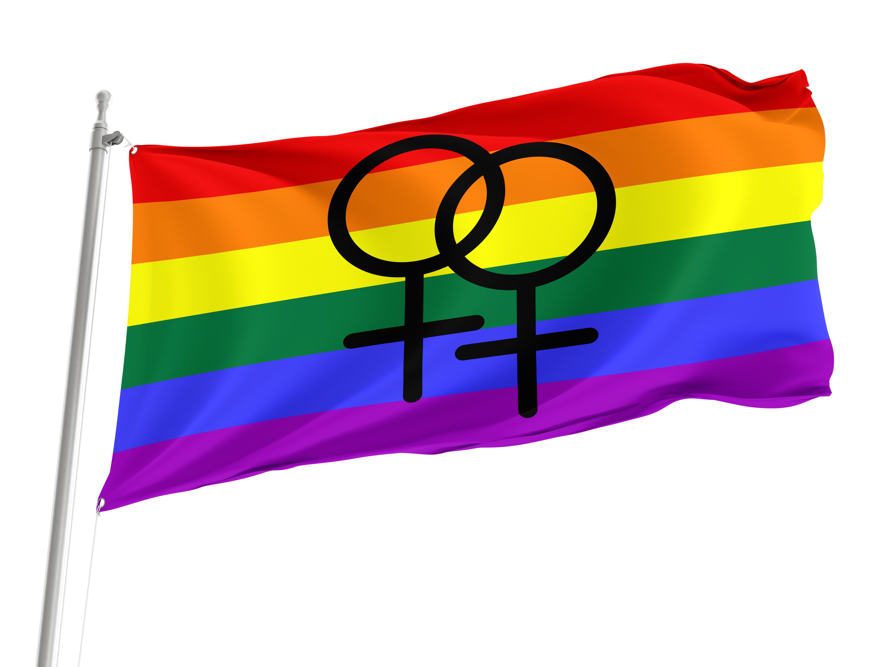 Lesbian Pride Rainbow Flag for Indoor & Outdoor Use