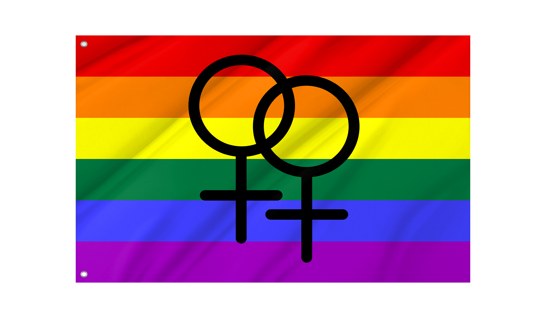 Lesbian Pride Rainbow Flag for Indoor & Outdoor Use