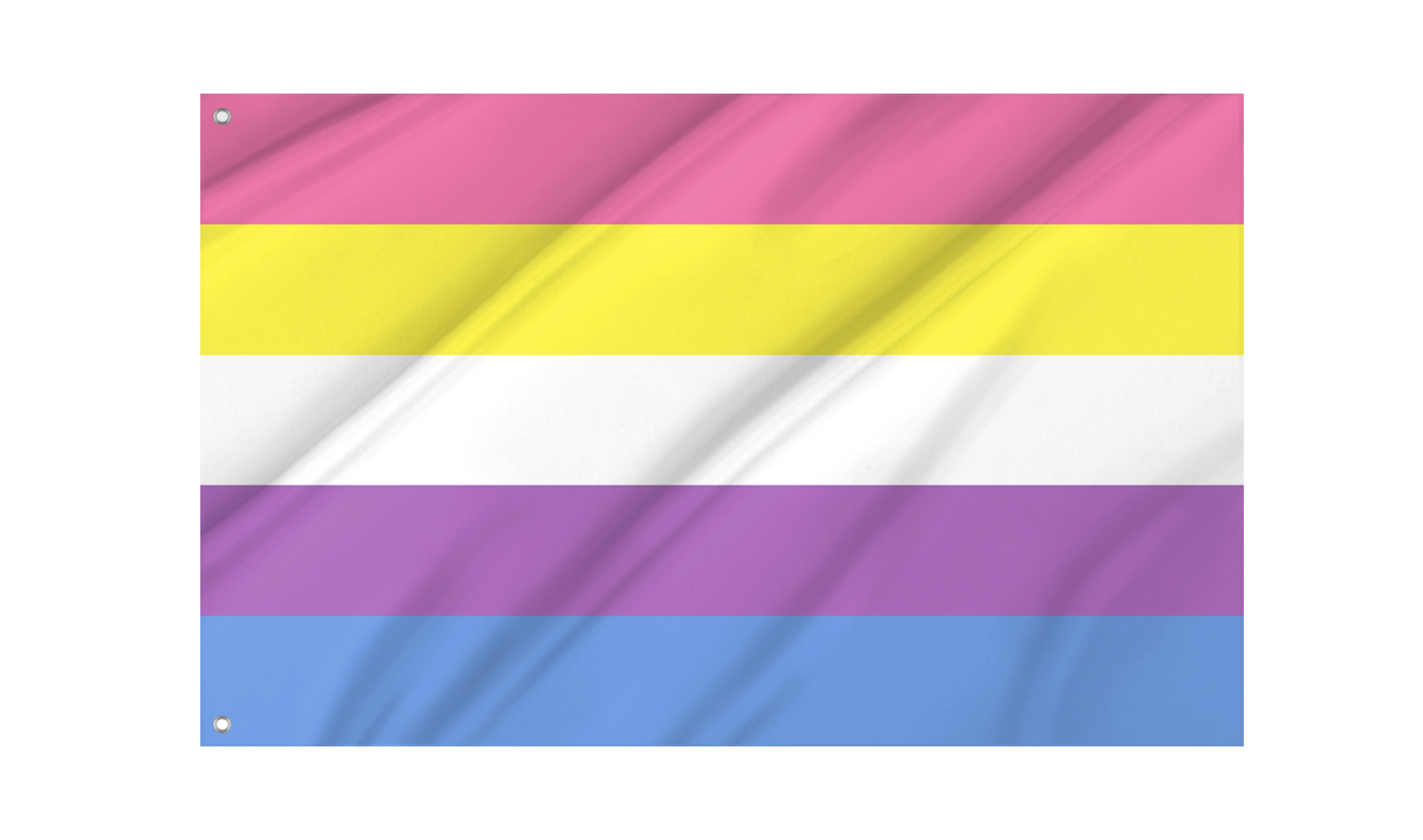 New Bigender 5 Stripe Pride Flag for Indoor & Outdoor Use