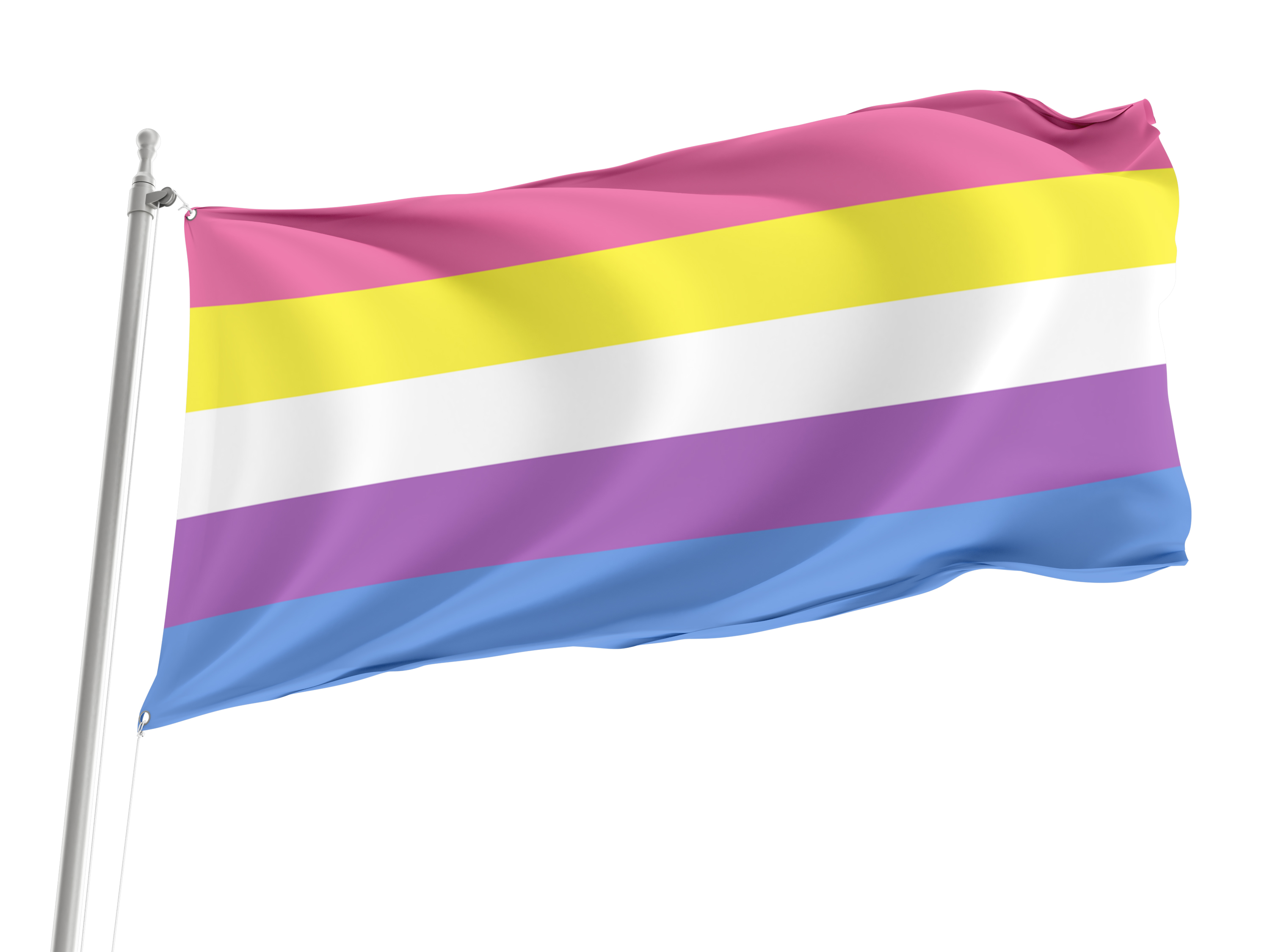New Bigender 5 Stripe Pride Flag for Indoor & Outdoor Use