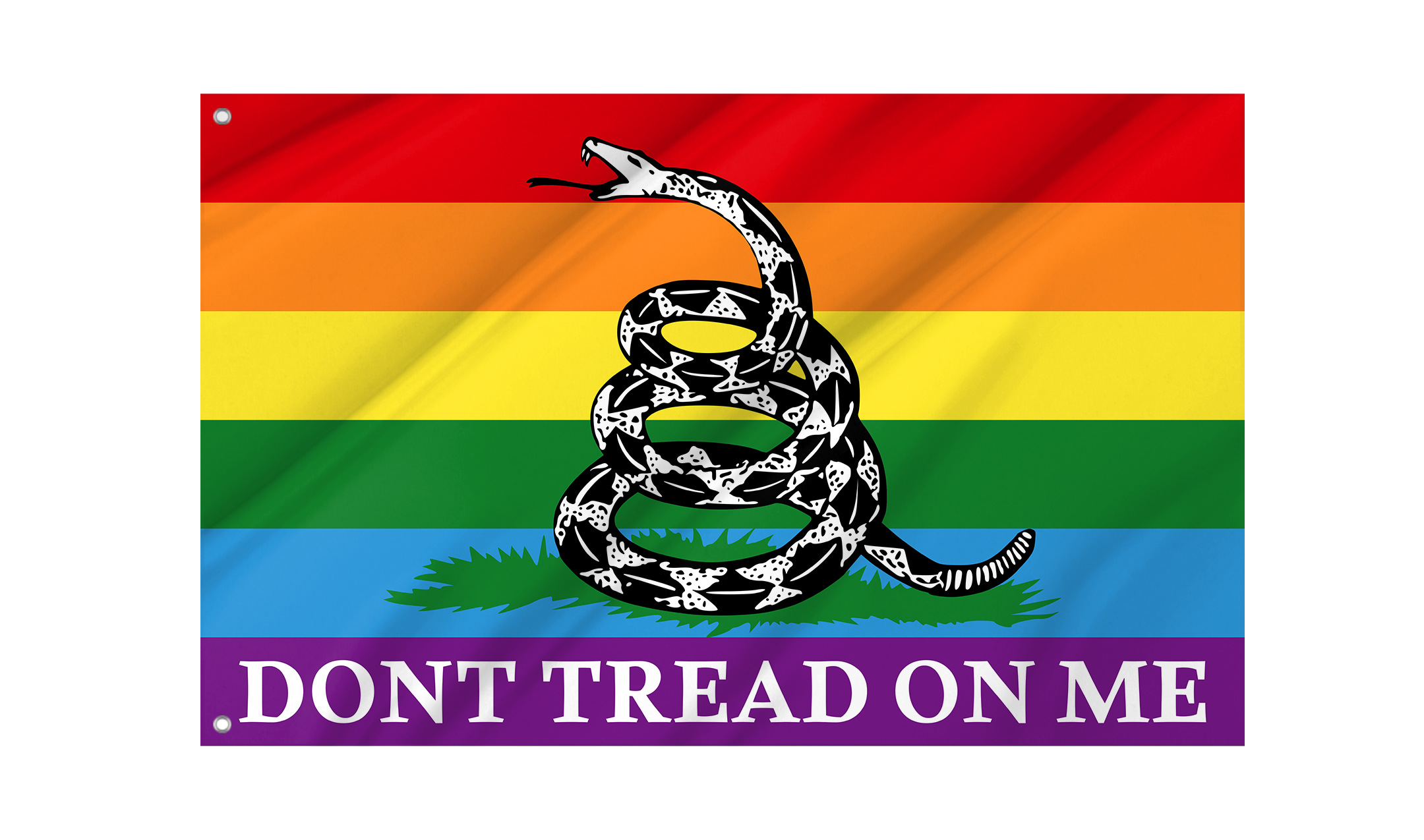 Rainbow Gadsden Flag for Indoor & Outdoor Use
