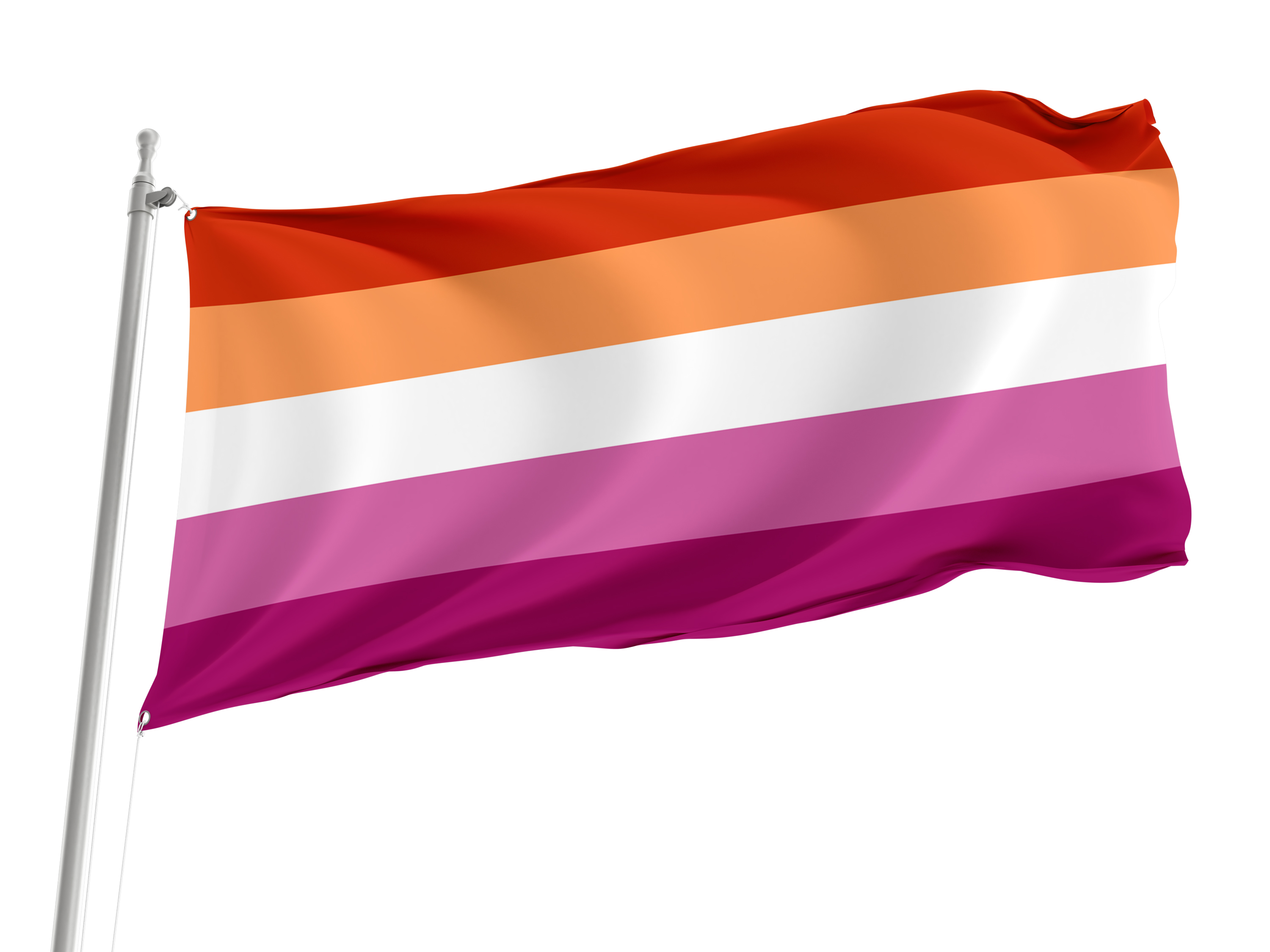 Winning Orange Pink Lesbian Pride Flag for Indoor & Outdoor Use