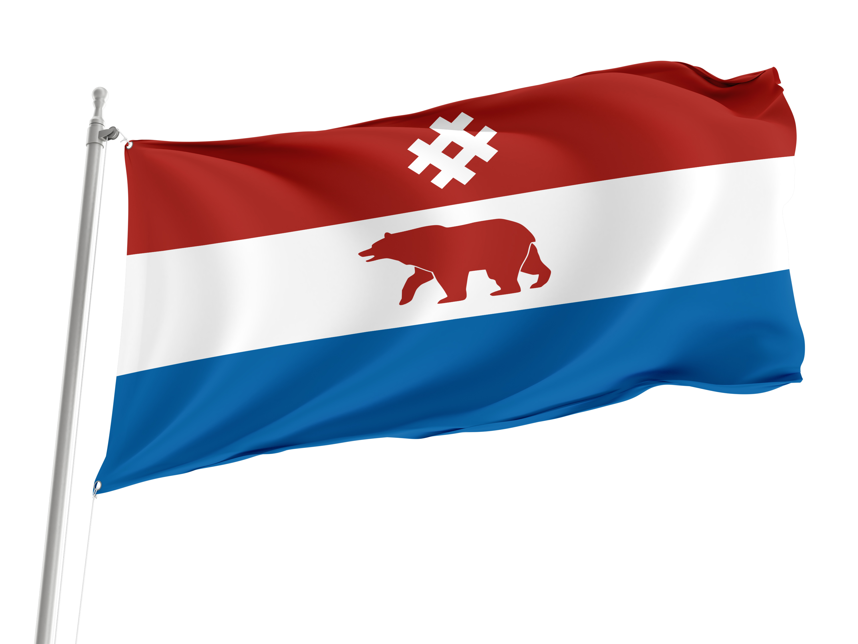 Komi Permyak District Flag for Indoor & Outdoor Use