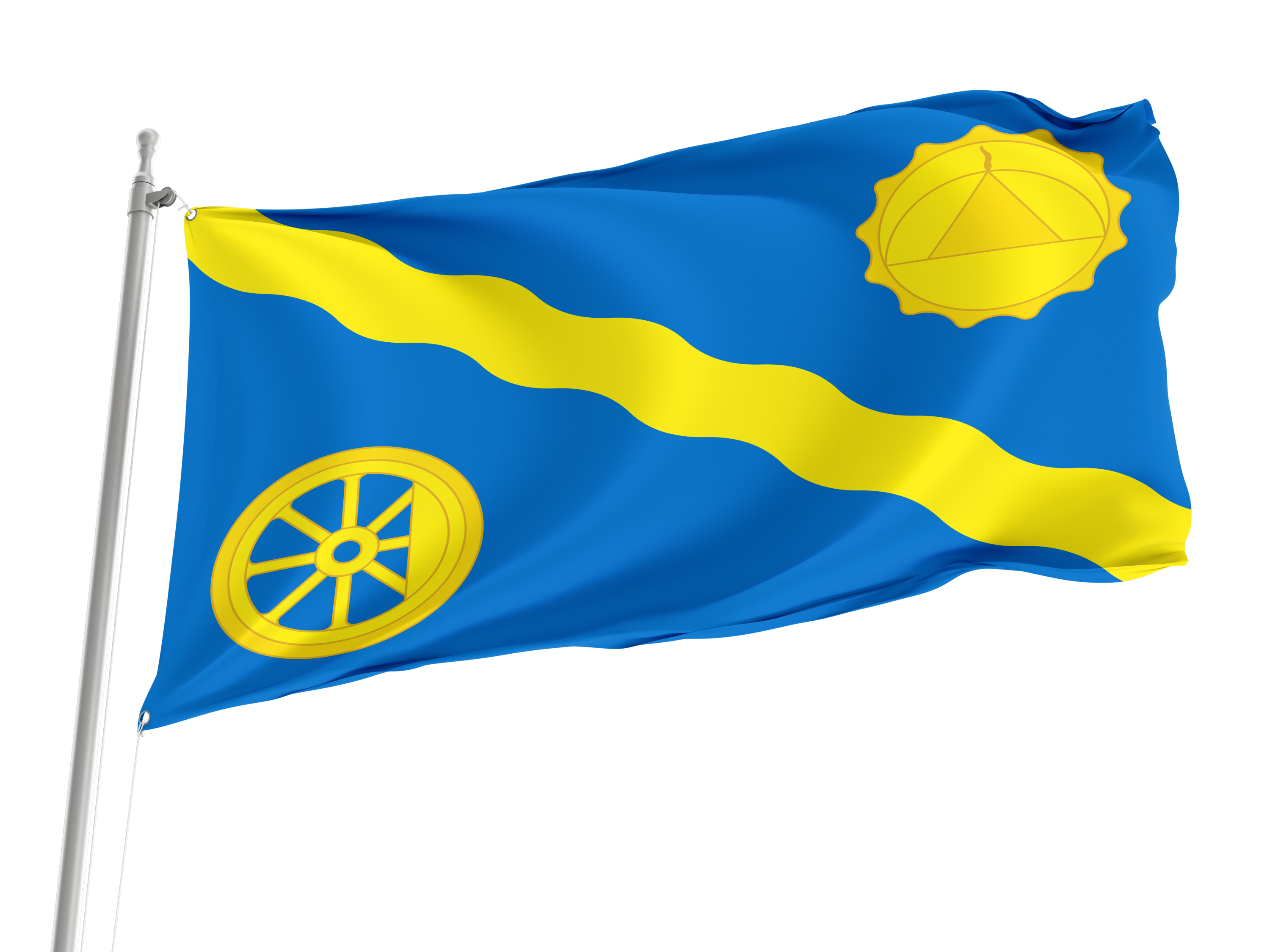 Purpe Rural Settlement Flag for Indoor & Outdoor Use