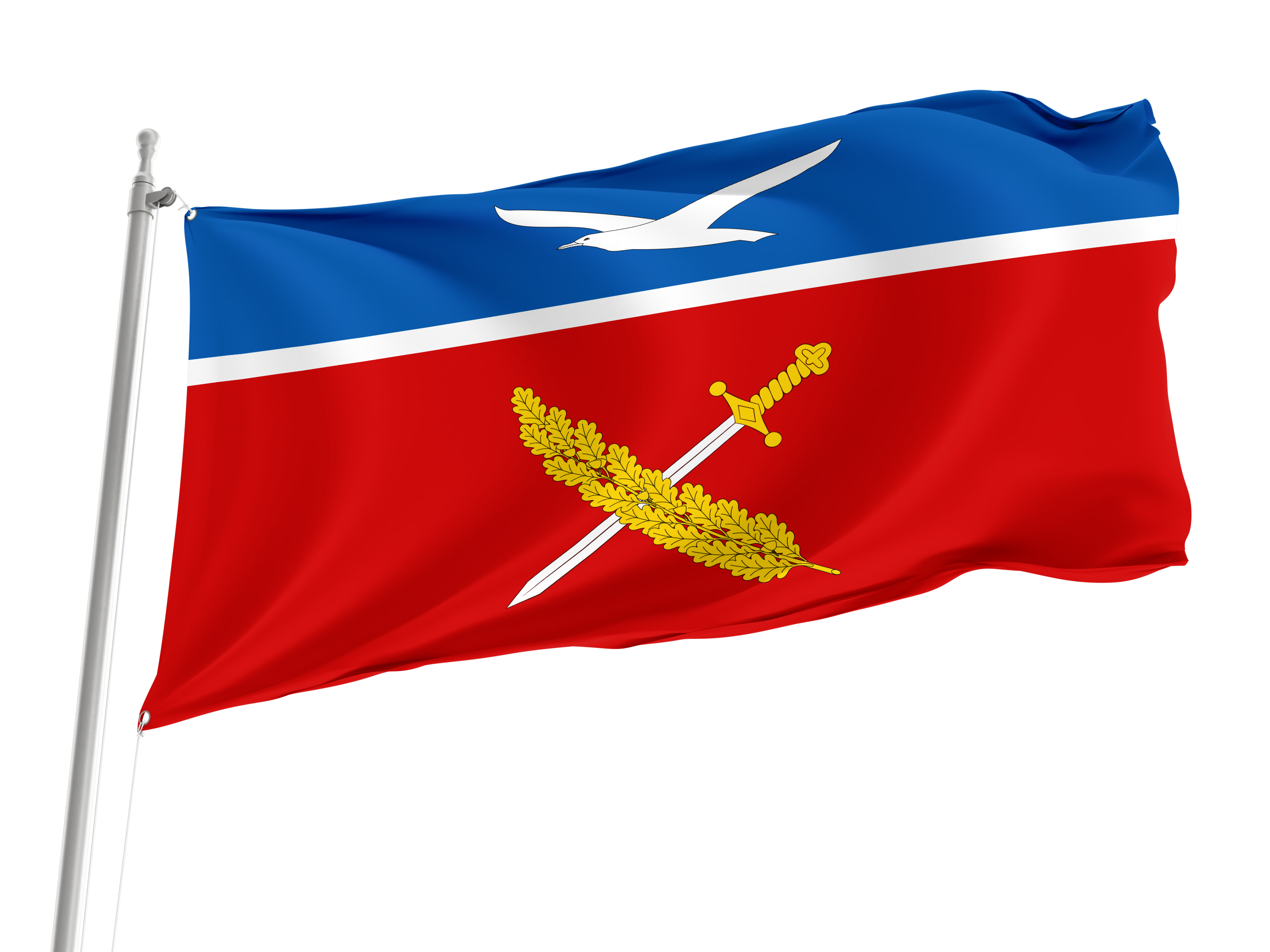 Arms of Zuia Settlement Bilohirsk Raion Cremia Ukraine Flag for Indoor & Outdoor Use
