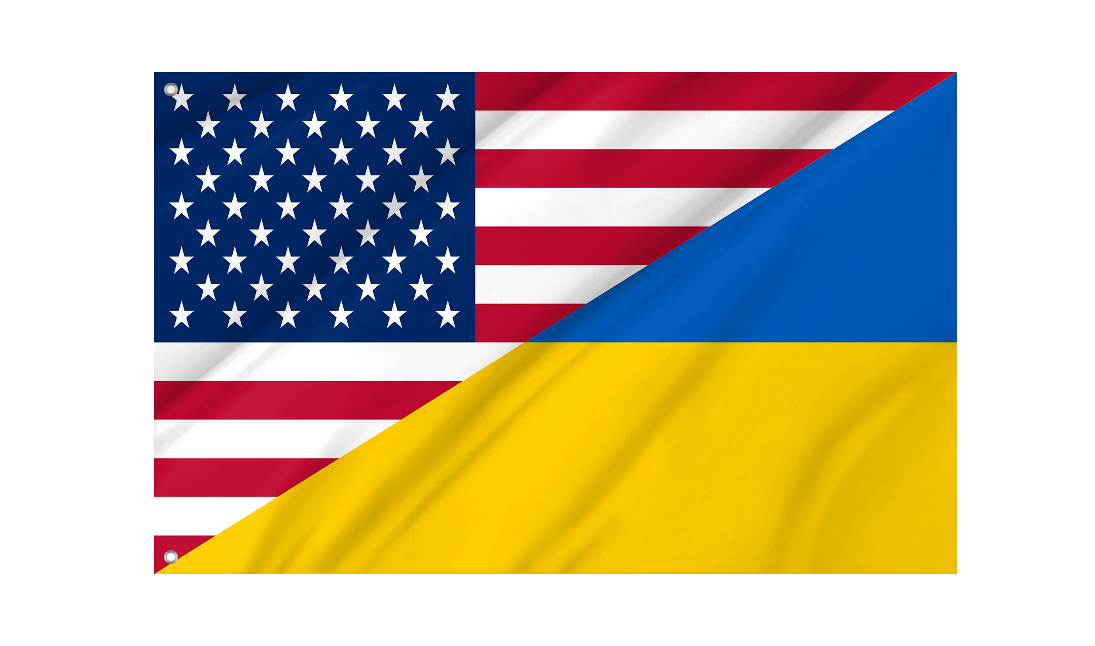United States and Ukraine Friendship Flag for Indoor & Outdoor Use