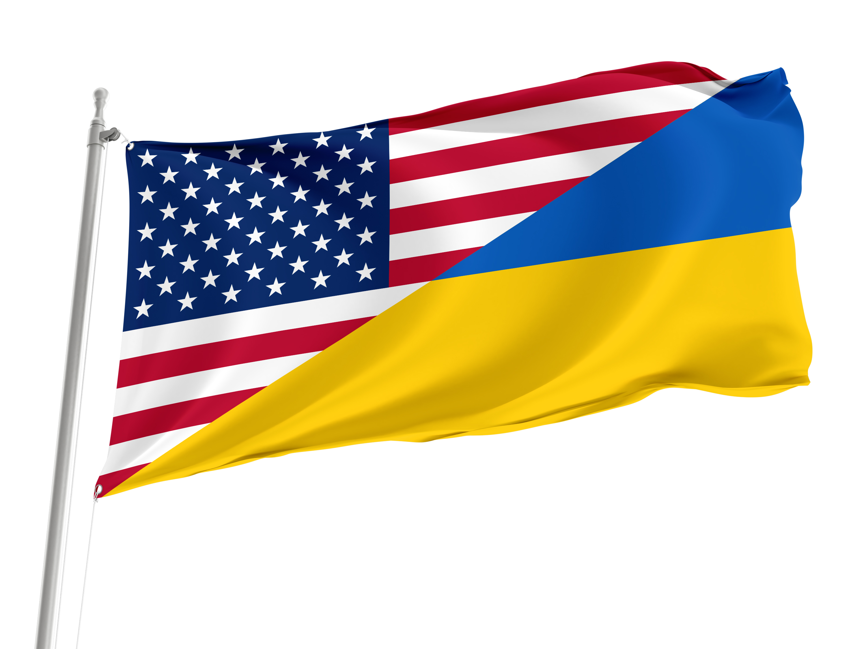 United States and Ukraine Friendship Flag for Indoor & Outdoor Use
