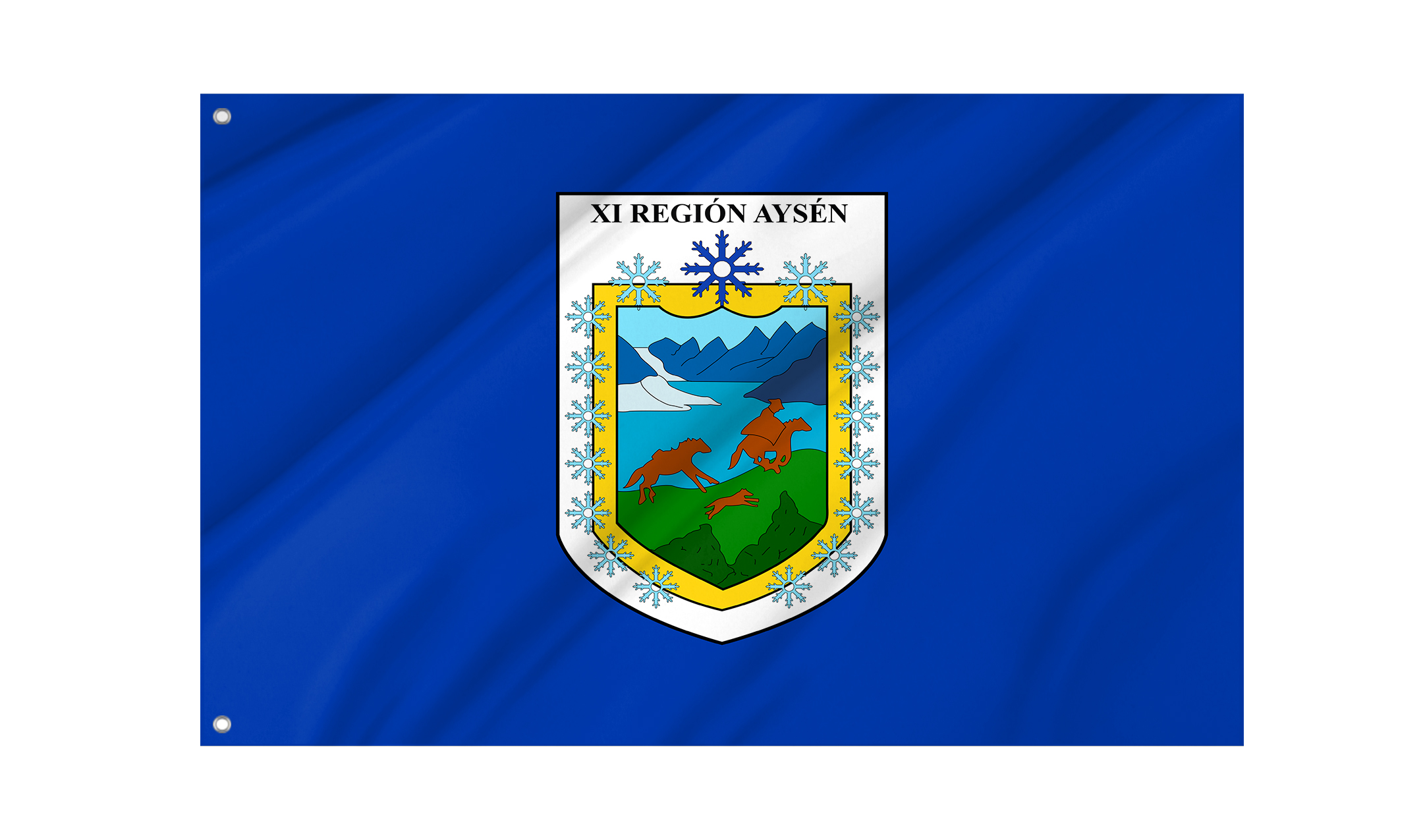 Aysen, Chile versión Azul Flag for Indoor & Outdoor Use