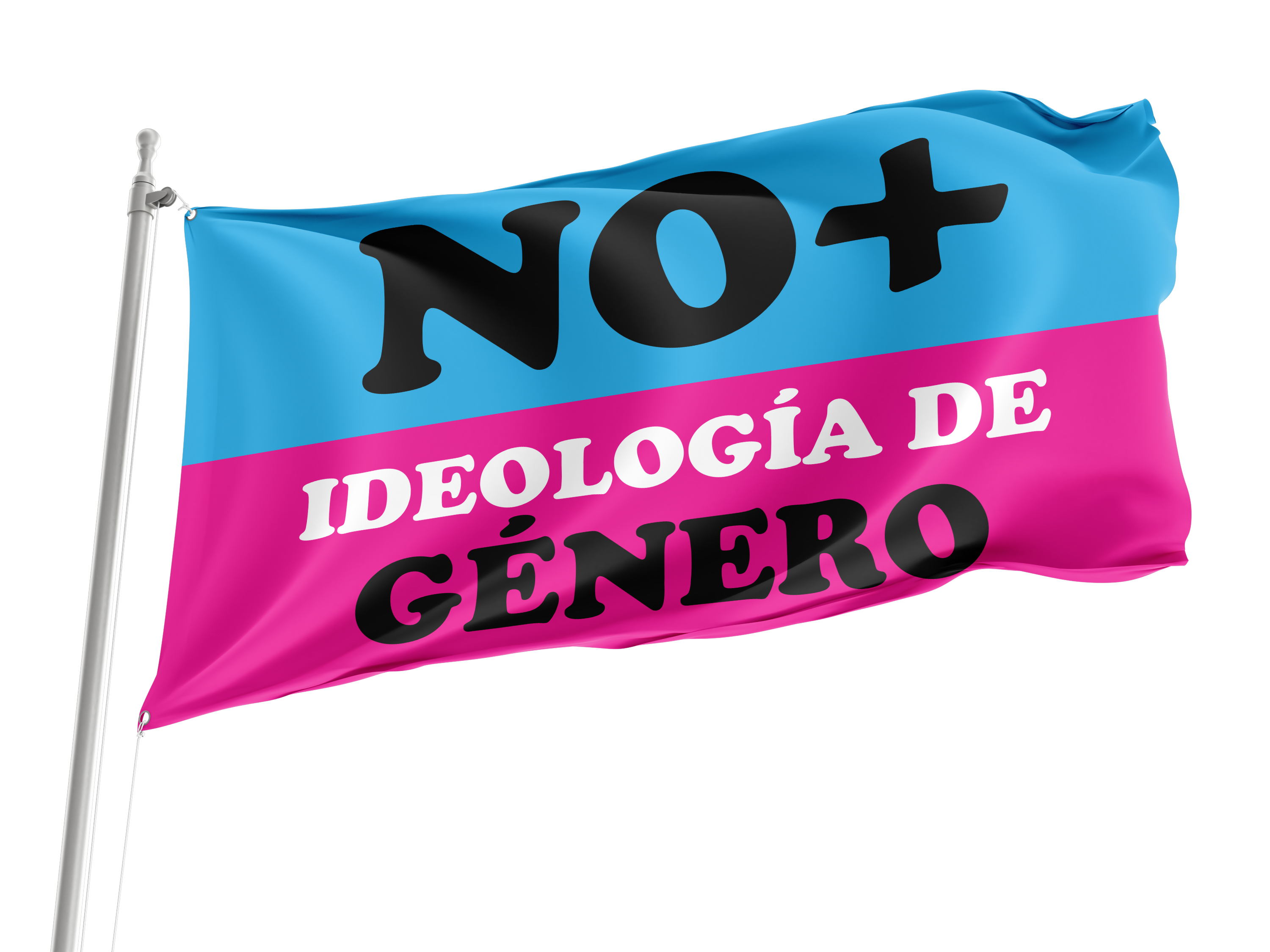 No + Ideología de Género usada en Chile Flag for Indoor & Outdoor Use