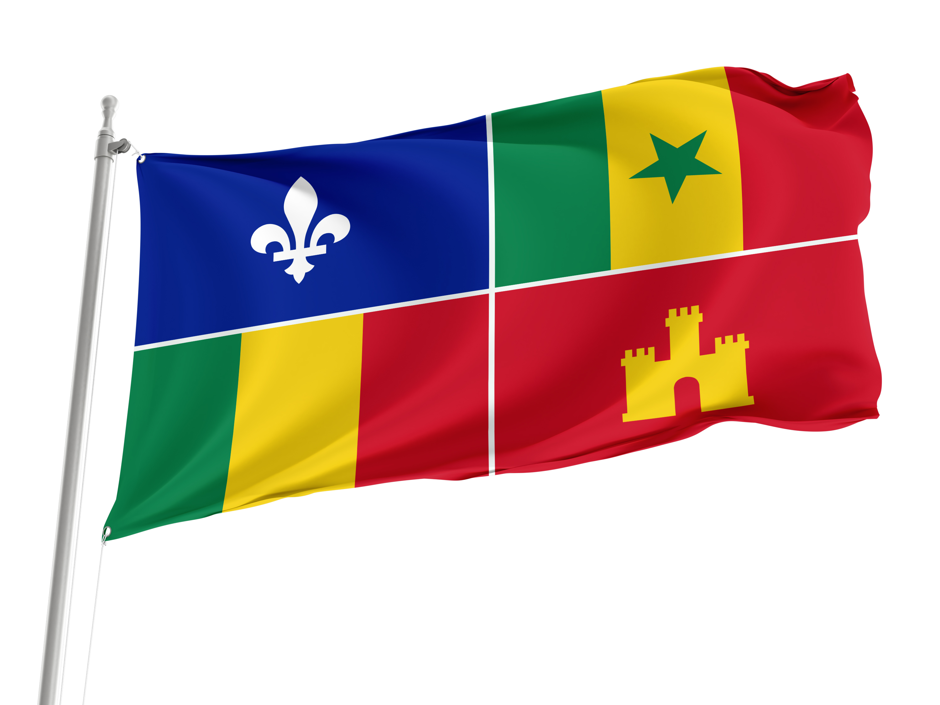 Louisiana Creole Flag for Indoor & Outdoor Use