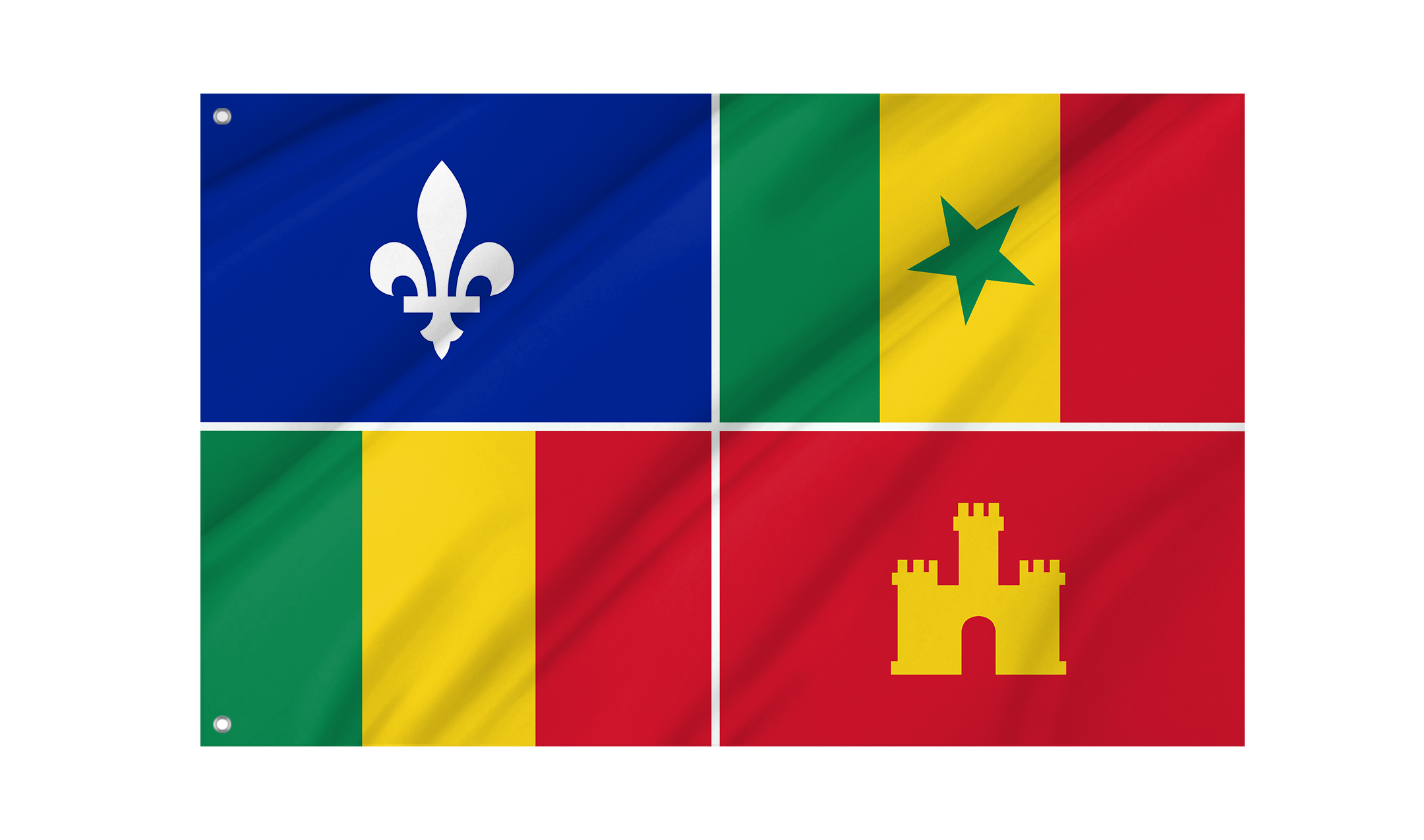 Louisiana Creole Flag for Indoor & Outdoor Use
