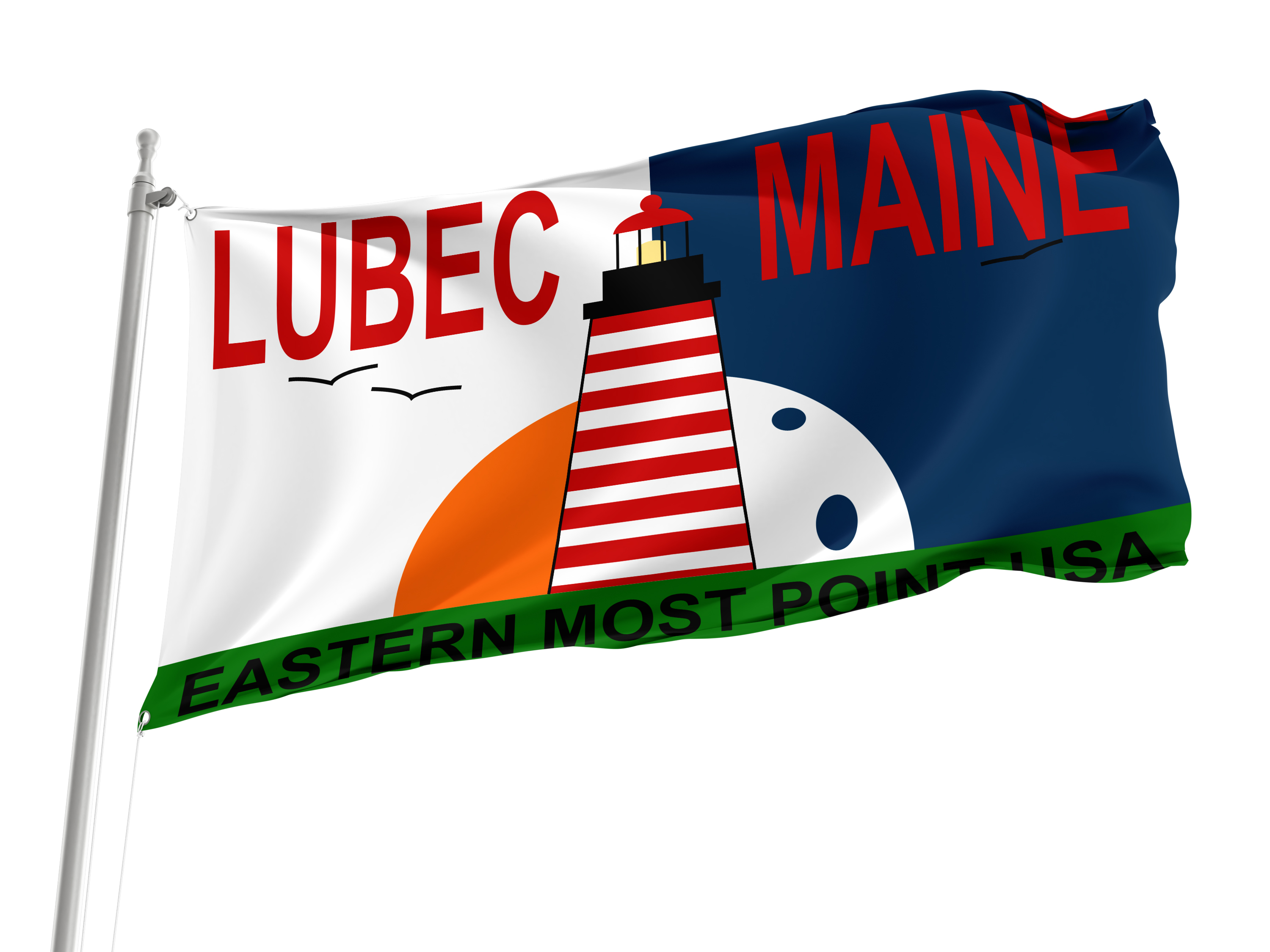 Lubec, Maine Flag for Indoor & Outdoor Use