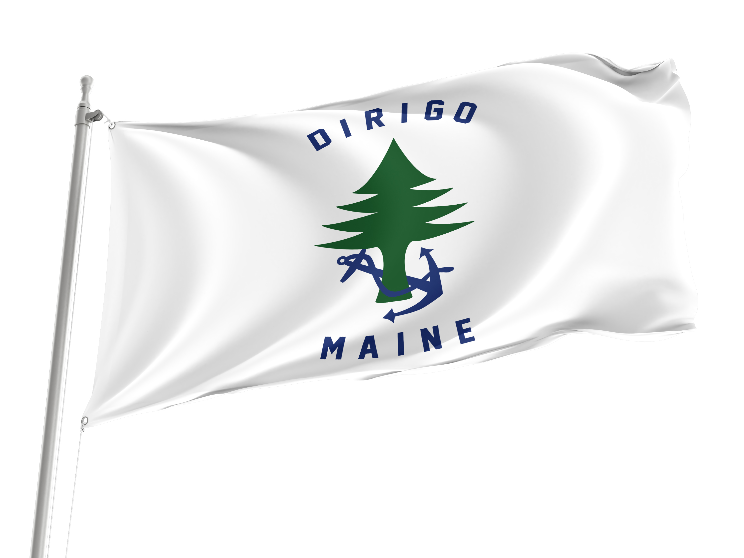 Naval Ensign of Maine Flag for Indoor & Outdoor Use