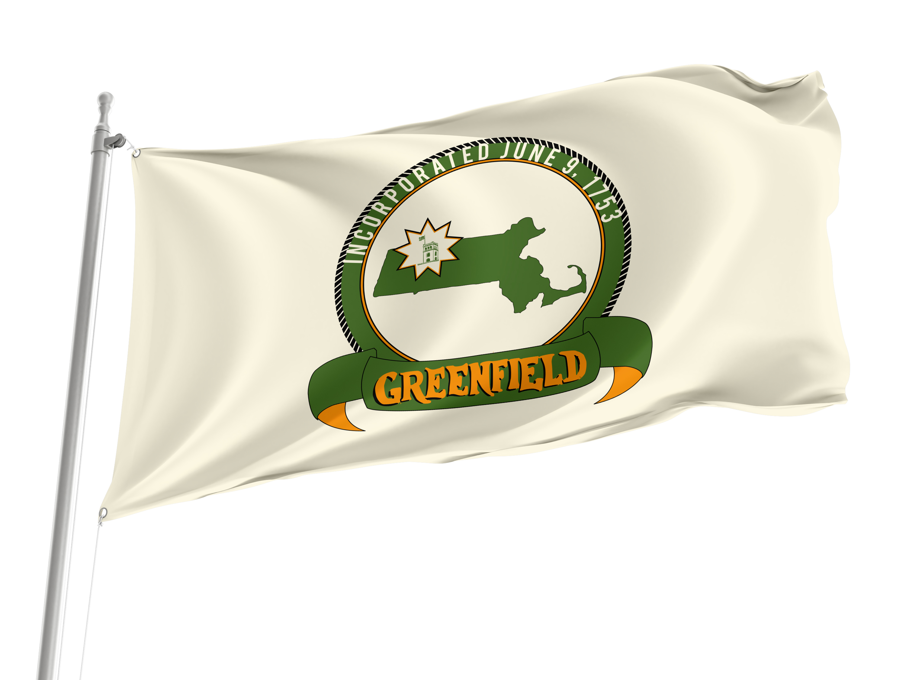 Greenfield Flag for Indoor & Outdoor Use