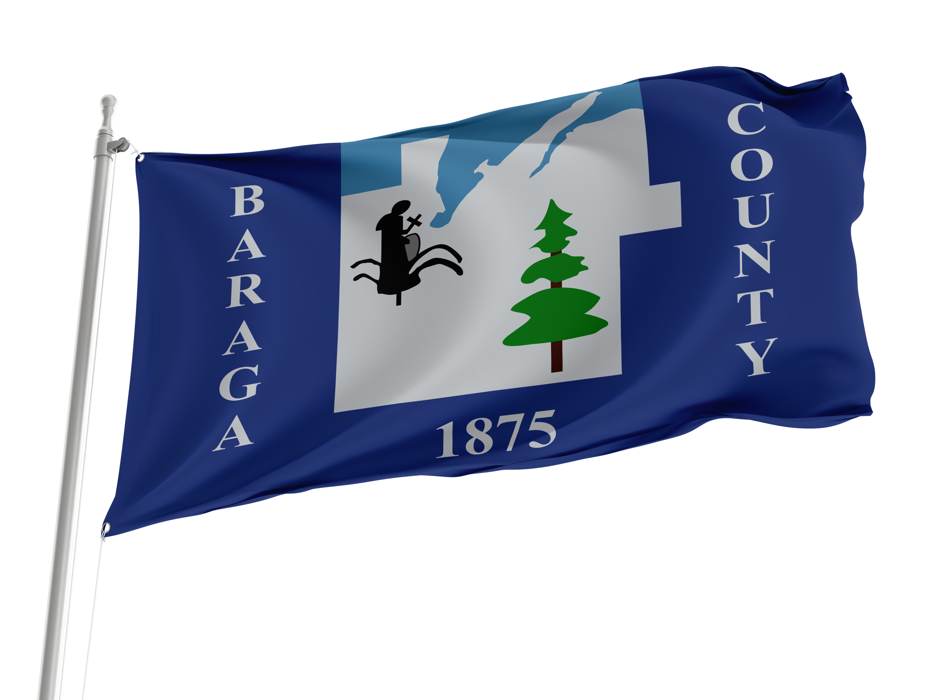 Baraga County Flag for Indoor & Outdoor Use