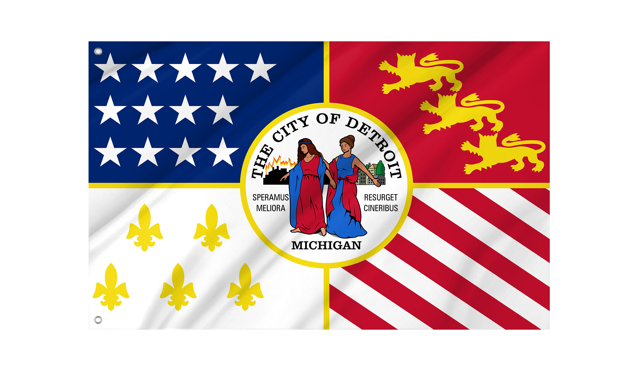 Detroit, Michigan Flag for Indoor & Outdoor Use