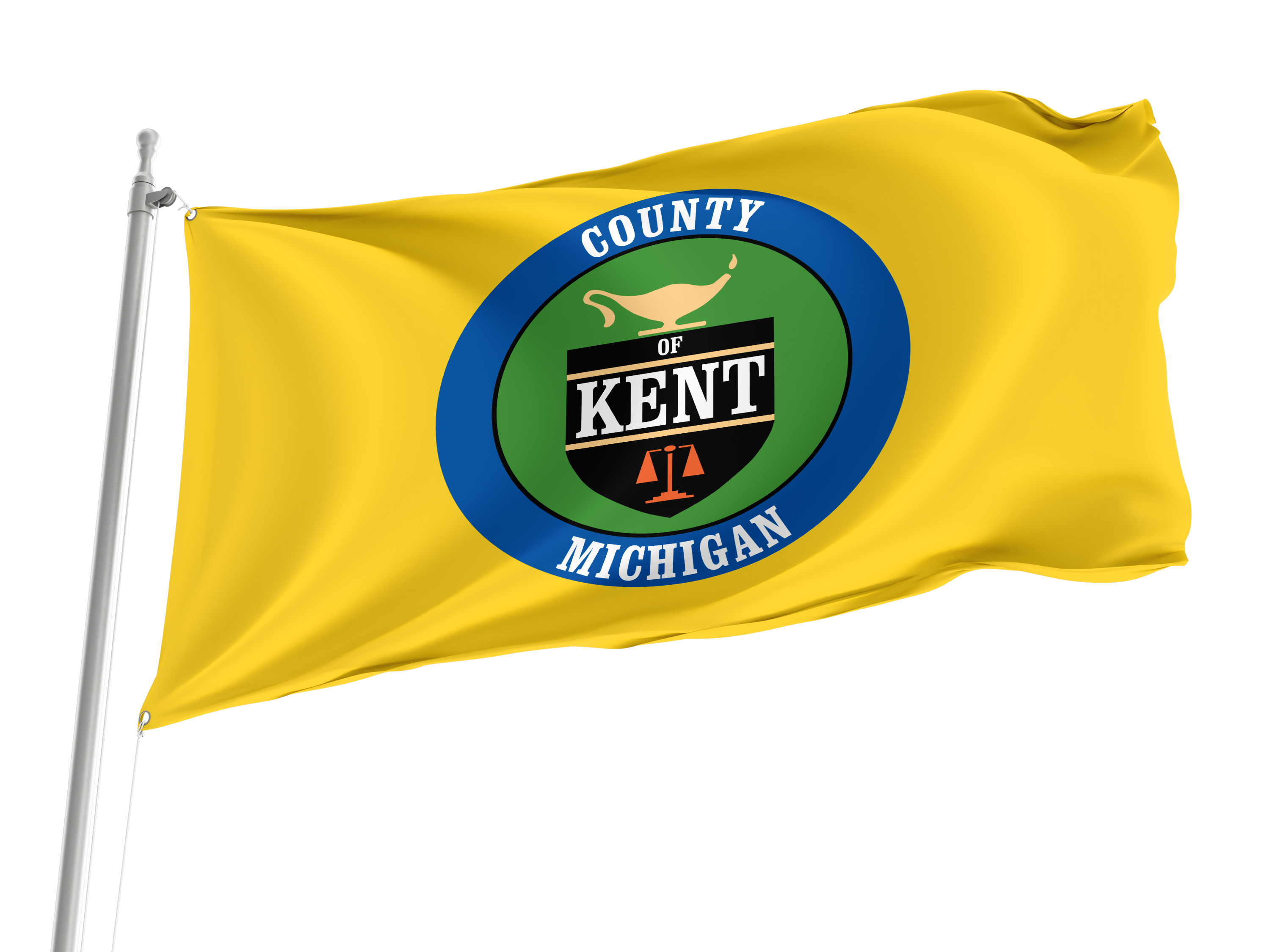 Kent County, Michigan Flag for Indoor & Outdoor Use