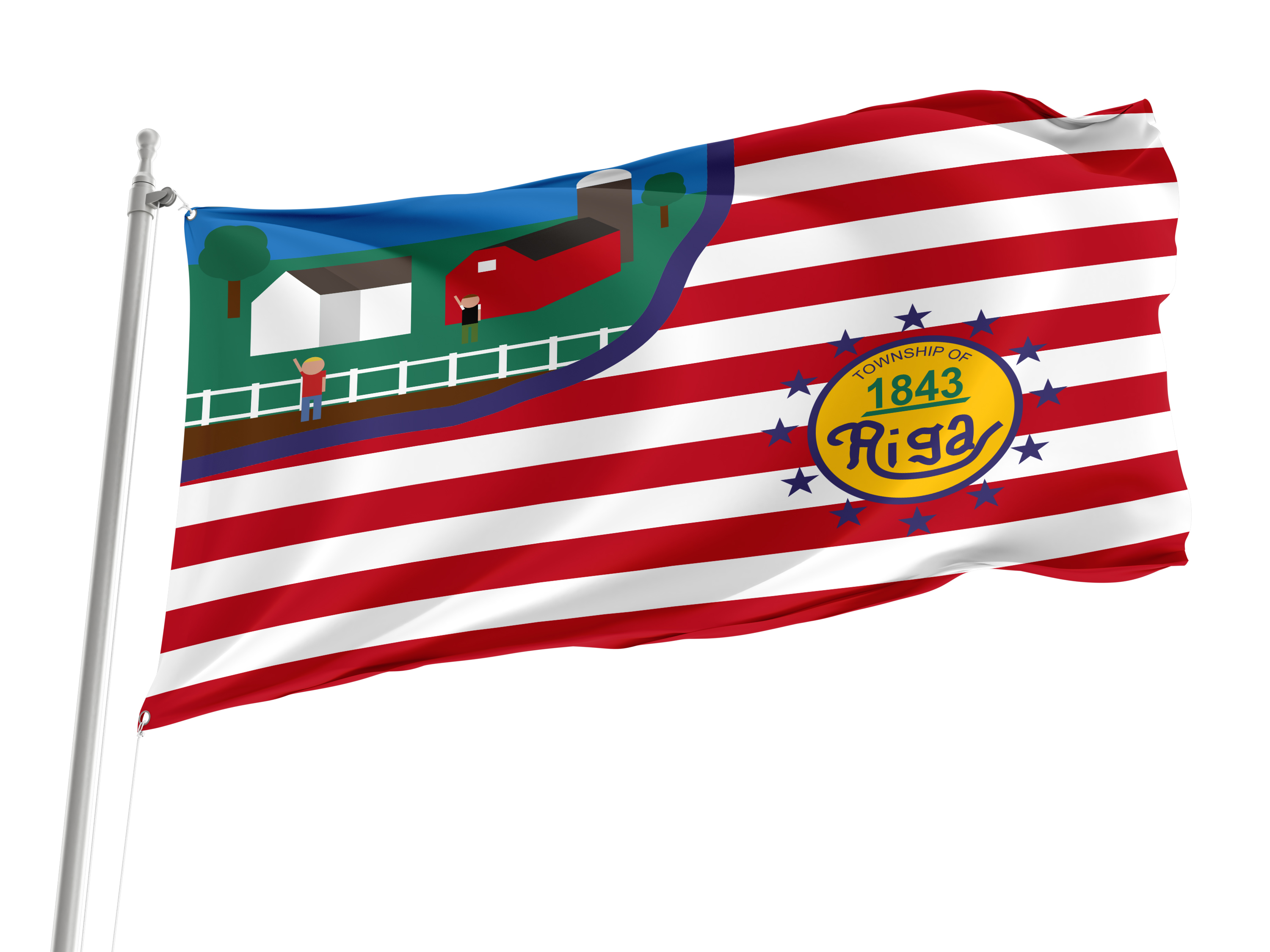 Riga Township Flag for Indoor & Outdoor Use