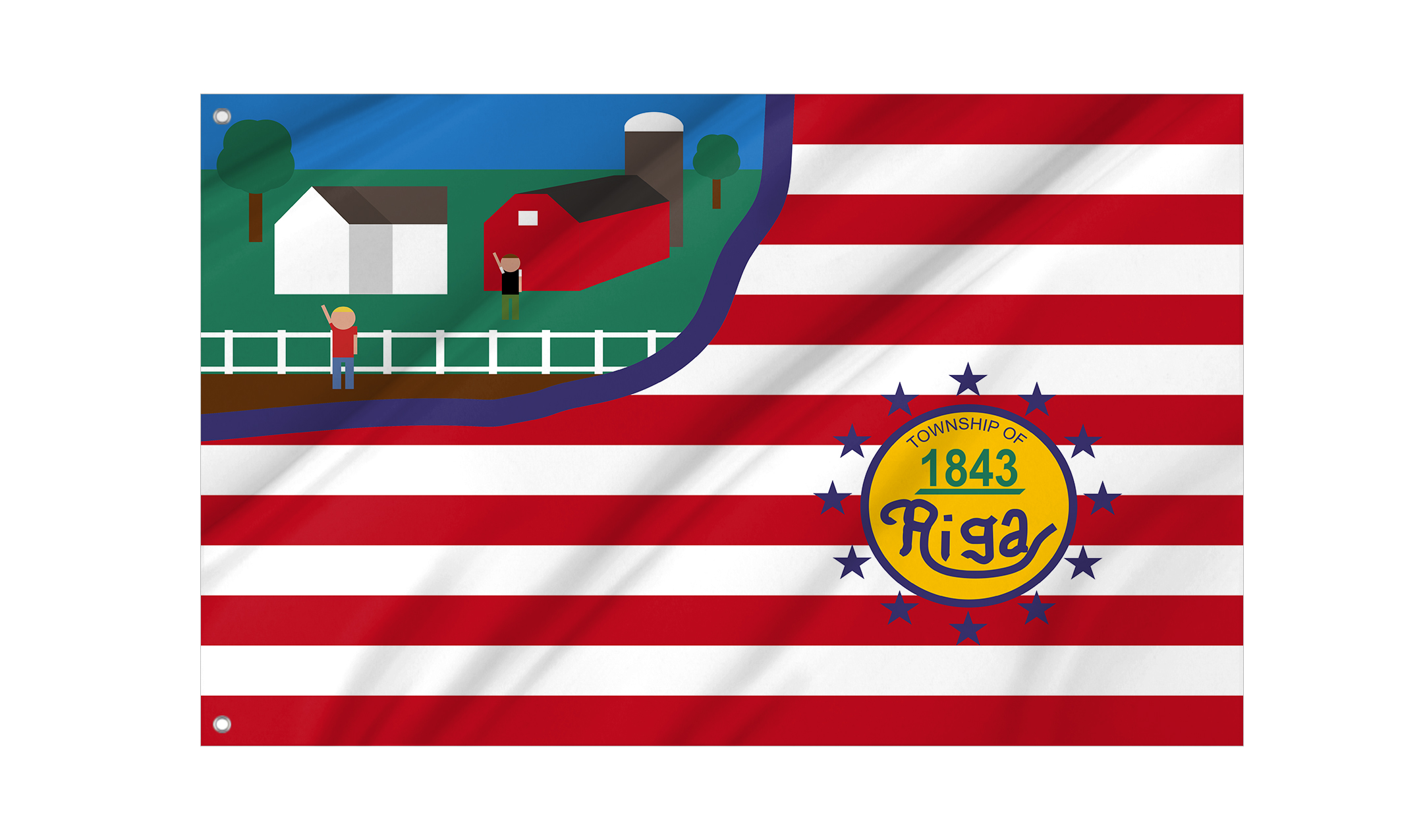 Riga Township Flag for Indoor & Outdoor Use