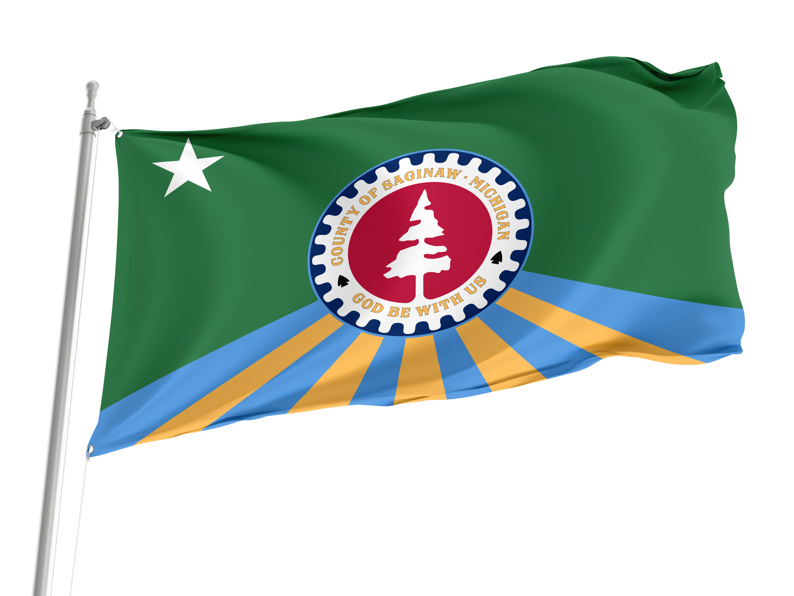 Saginaw County Flag for Indoor & Outdoor Use
