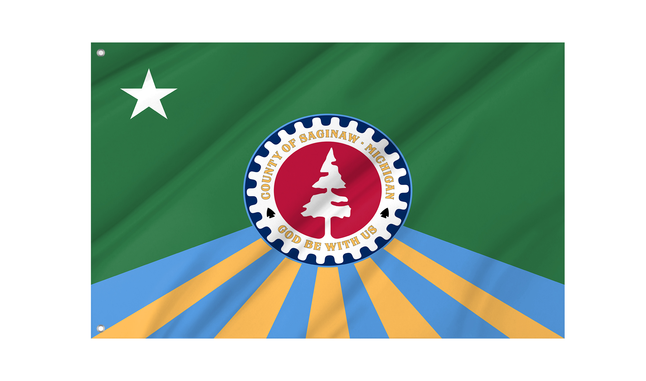 Saginaw County Flag for Indoor & Outdoor Use
