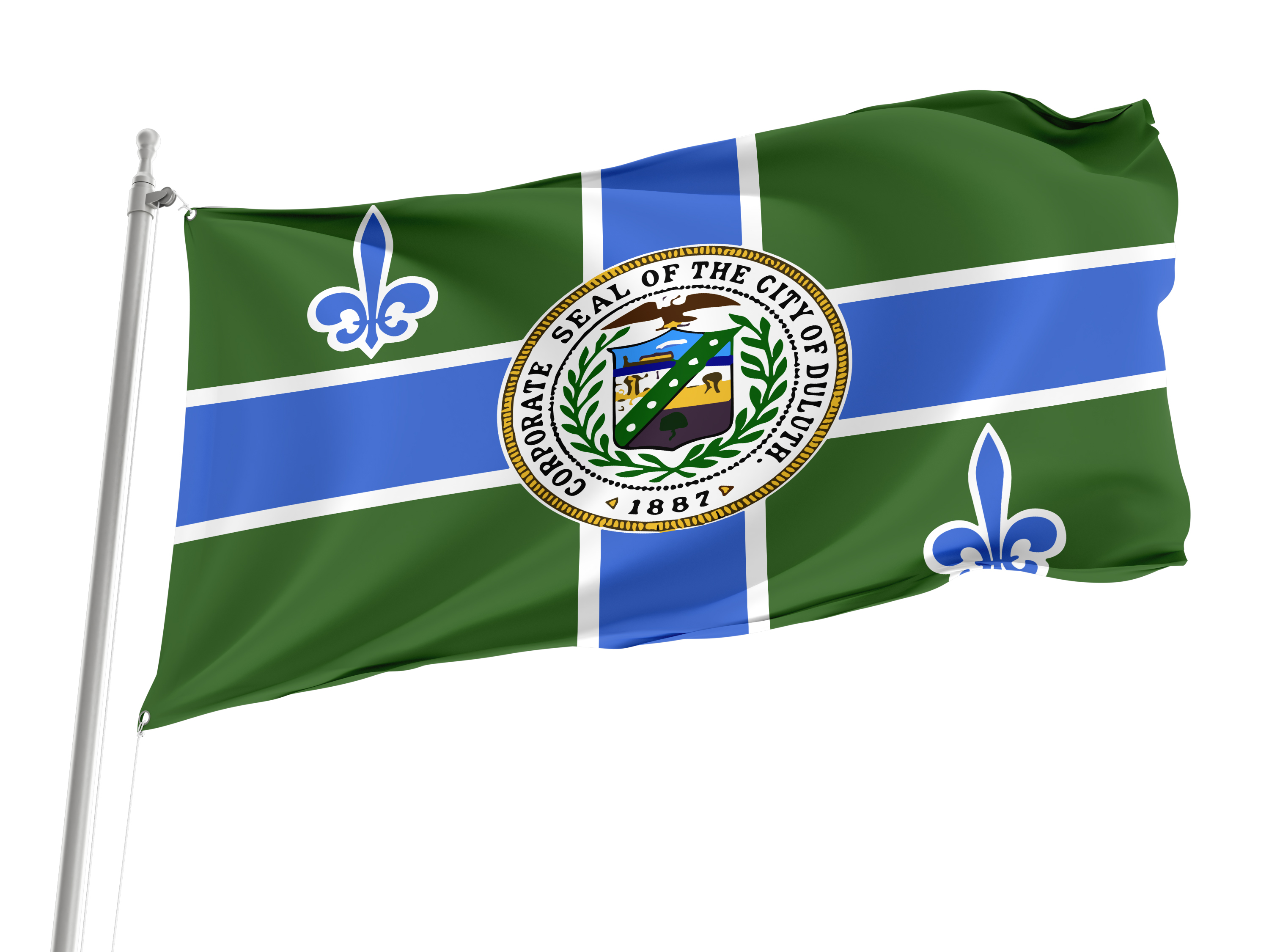 Duluth, Minnesota 1979-2019 Flag for Indoor & Outdoor Use