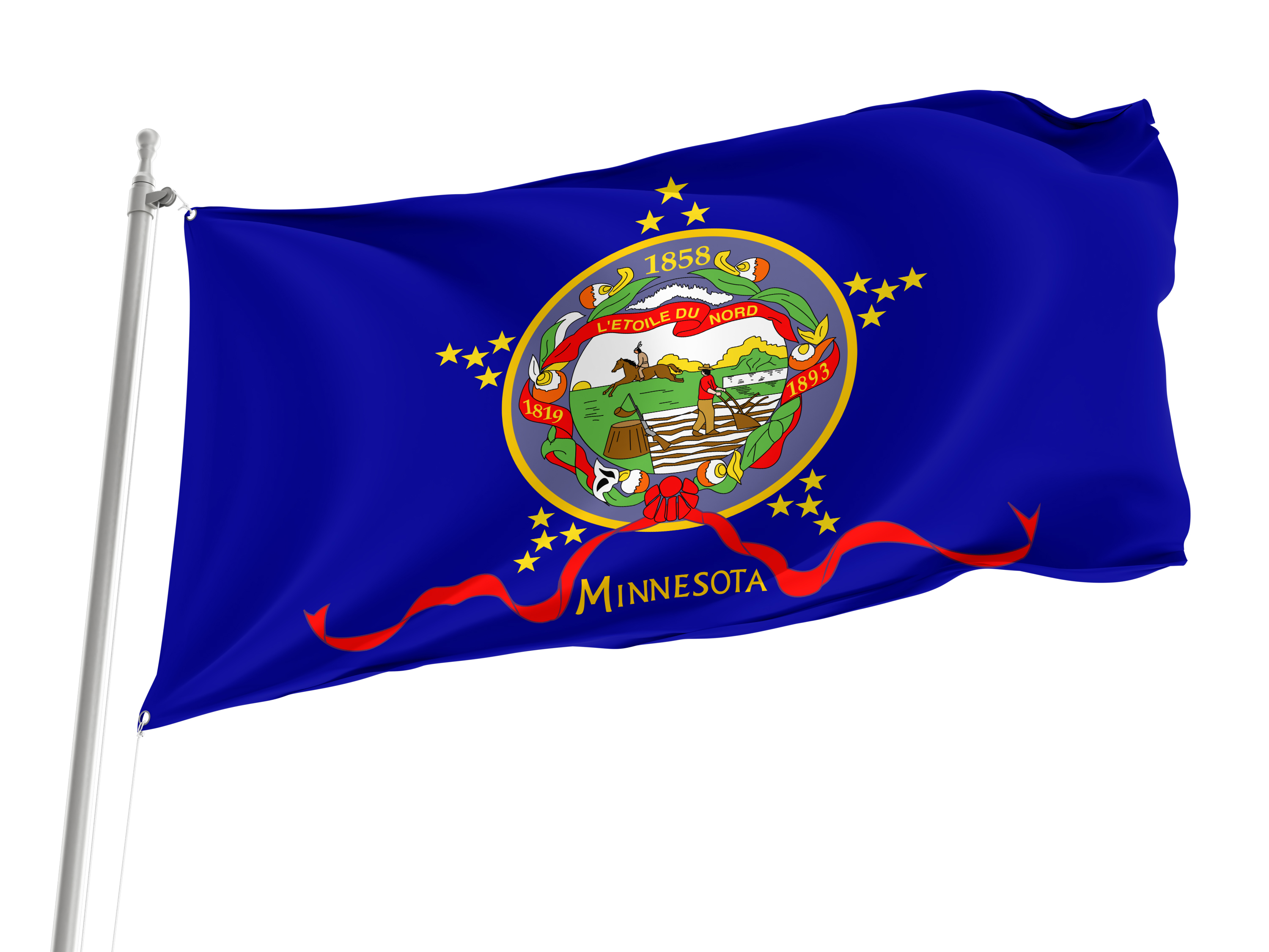Minnesota 1893 Flag for Indoor & Outdoor Use