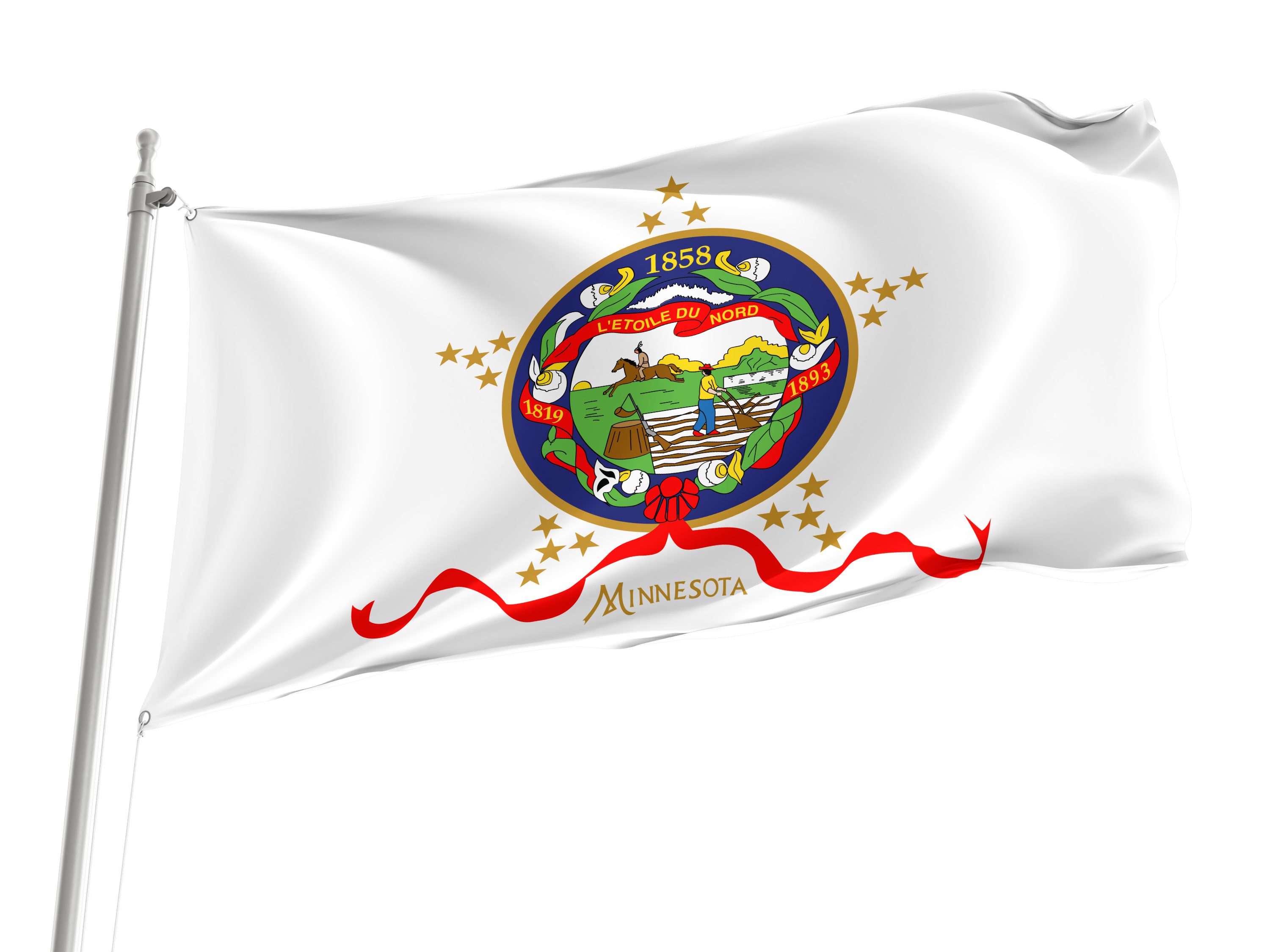 Minnesota 1893-1957 Flag for Indoor & Outdoor Use