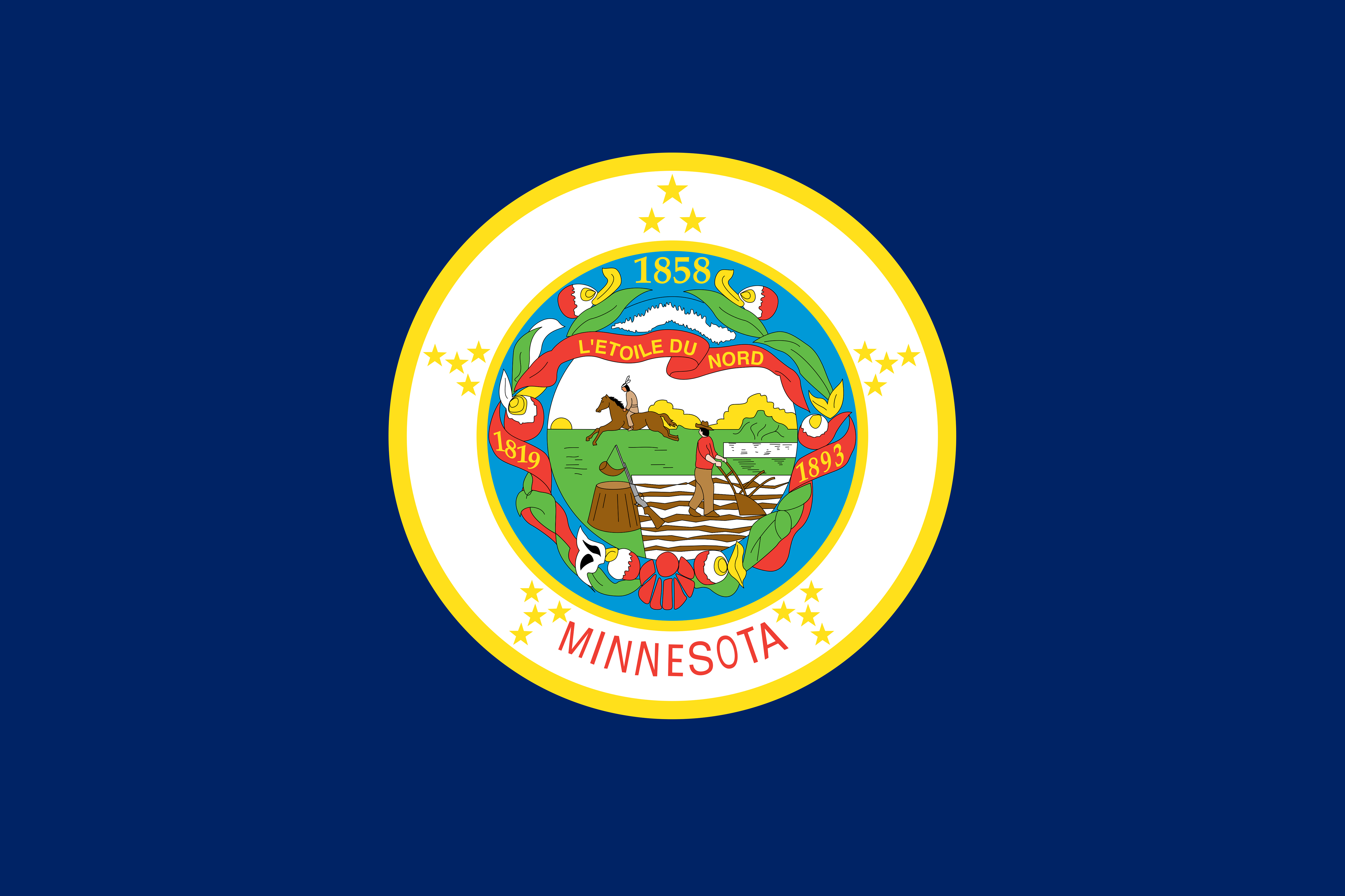 Minnesota 1957-1983 Flag for Indoor & Outdoor Use