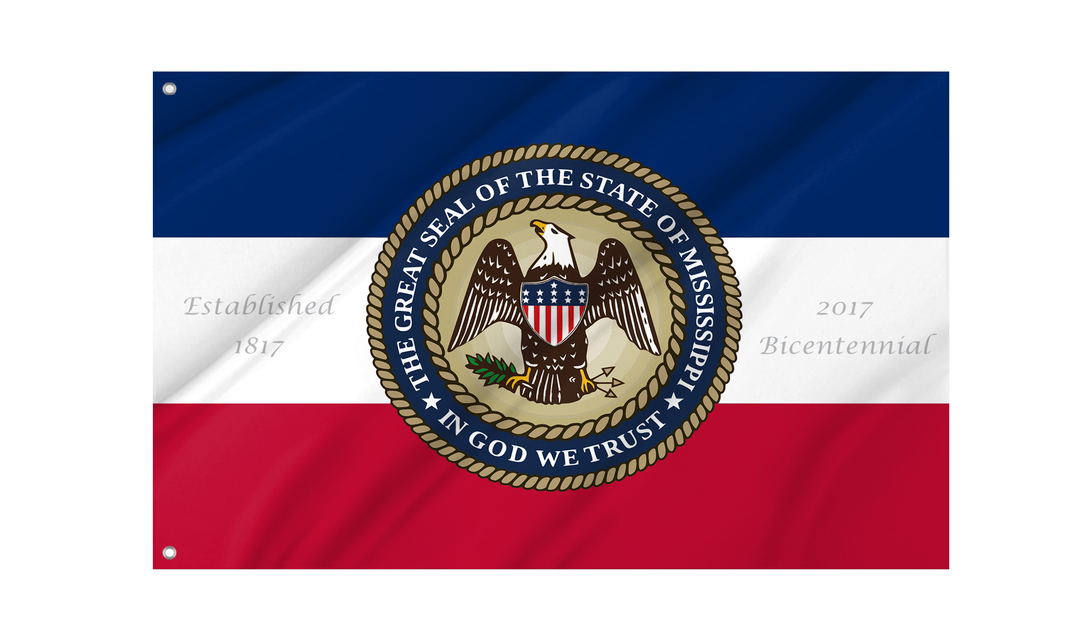 Bicentennial Mississippi Flag for Indoor & Outdoor Use