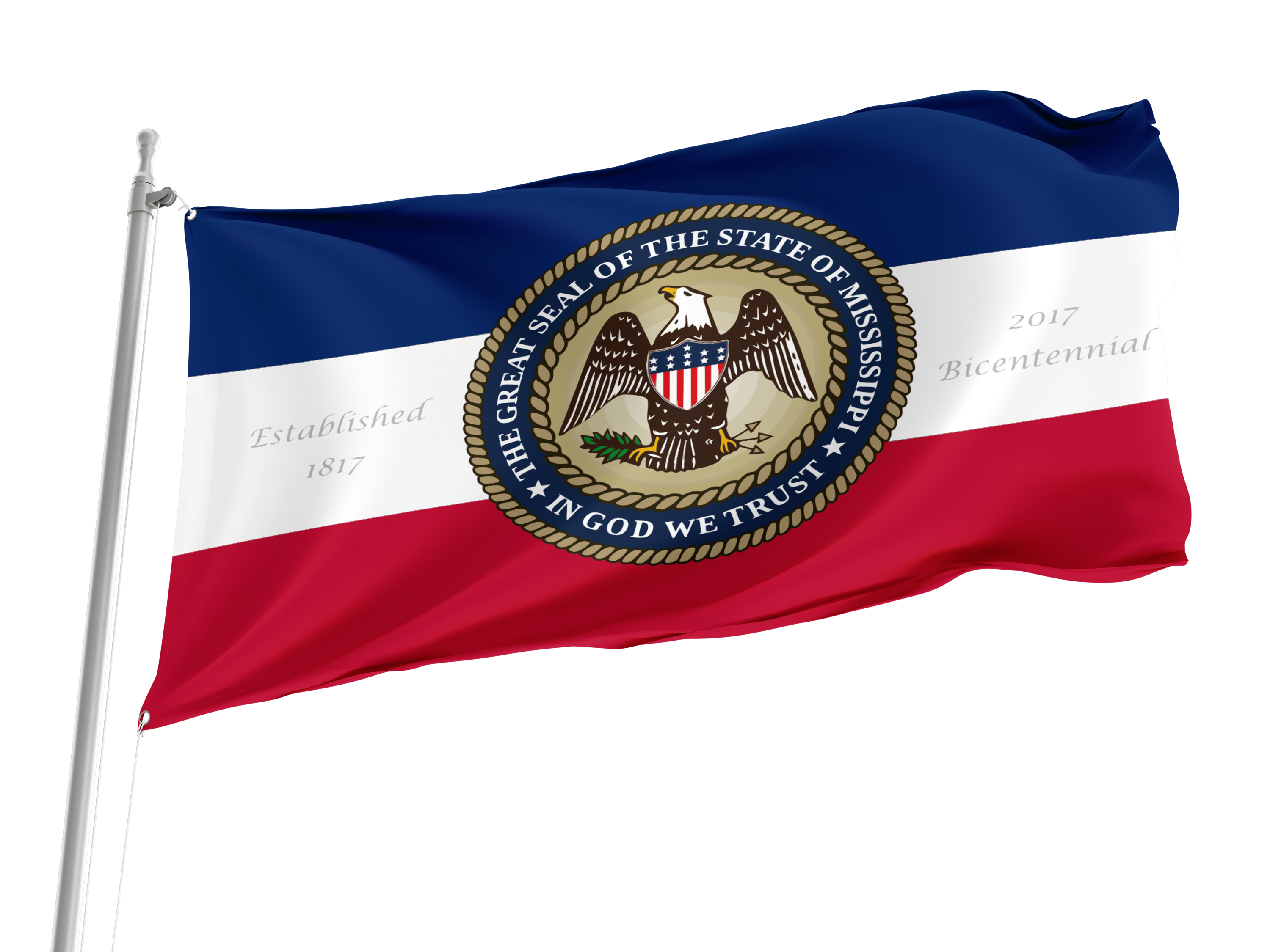 Bicentennial Mississippi Flag for Indoor & Outdoor Use