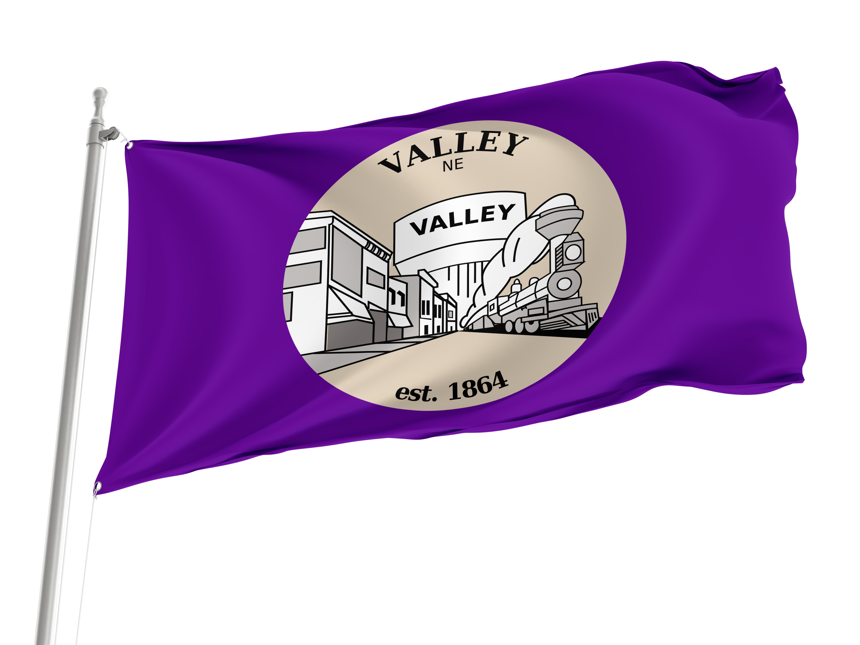 Valley, Nebraska Flag for Indoor & Outdoor Use