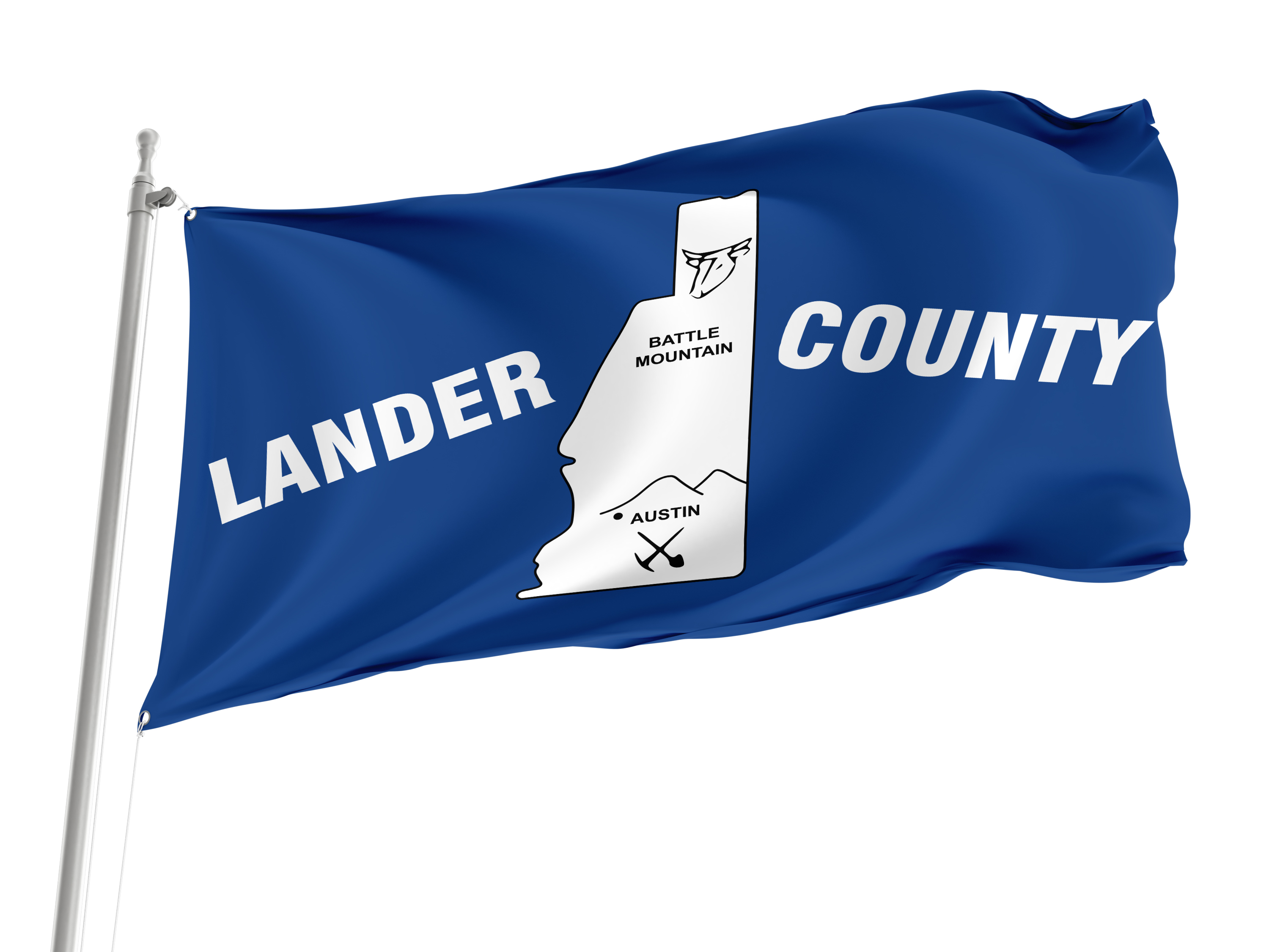 Lander County Flag for Indoor & Outdoor Use