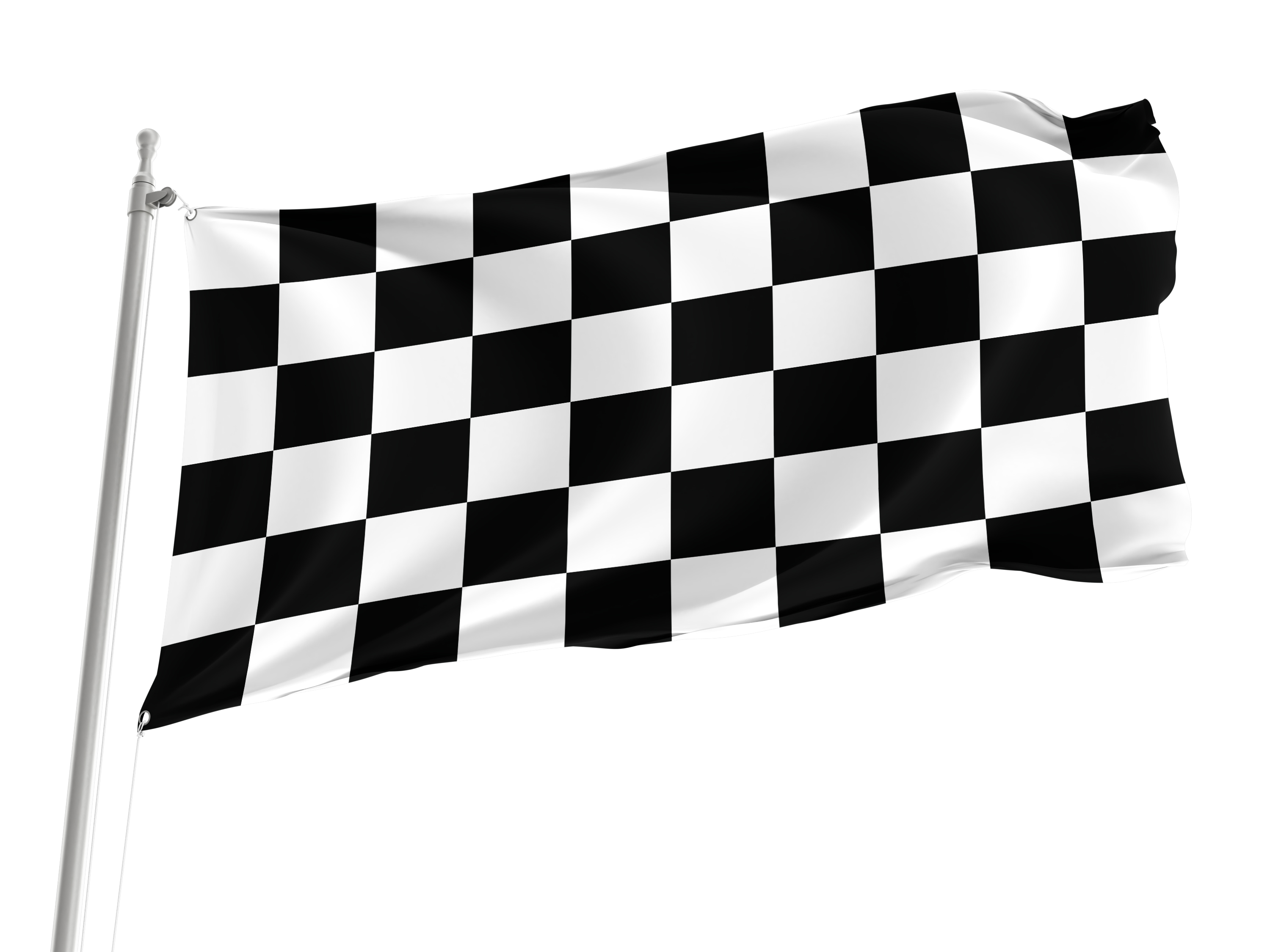 Checkered Racing Black White Flag for Indoor & Outdoor Use