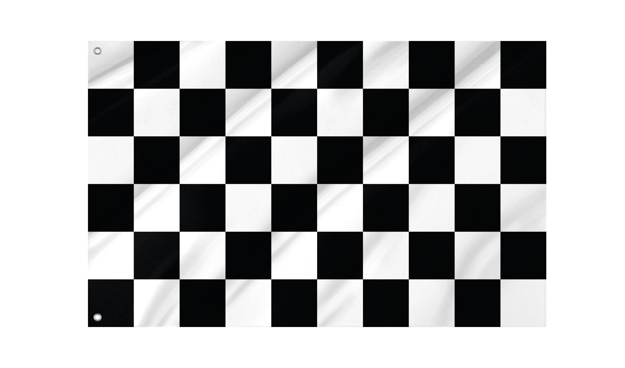 Checkered Racing Black White Flag for Indoor & Outdoor Use