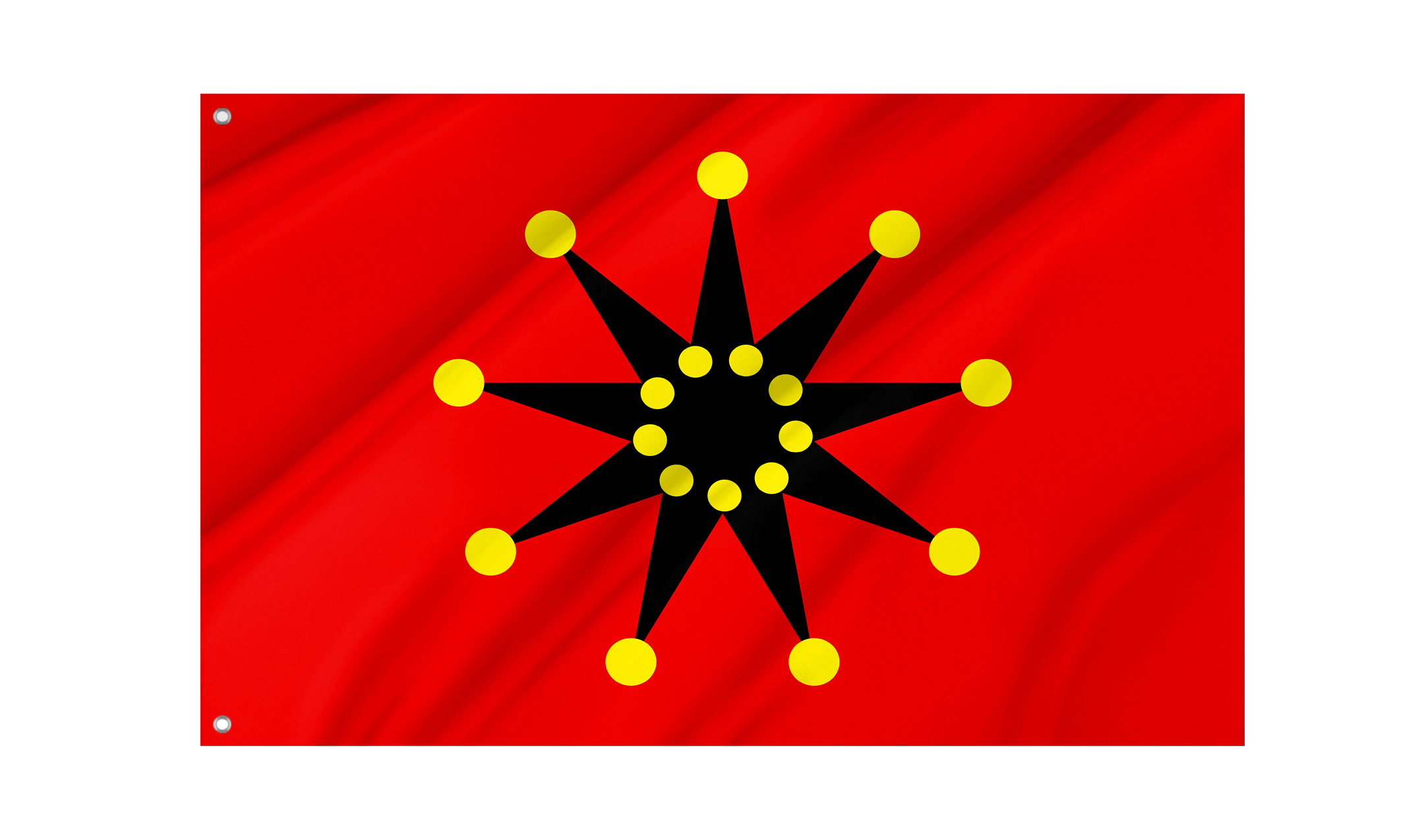 Chinese-Army Wuhan Flag 1911-1928 18 dots for Indoor & Outdoor Use