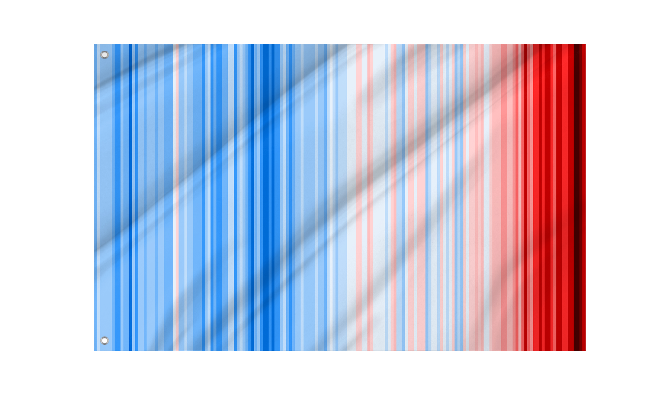 Climate Warming Stripes Flag for Indoor & Outdoor Use