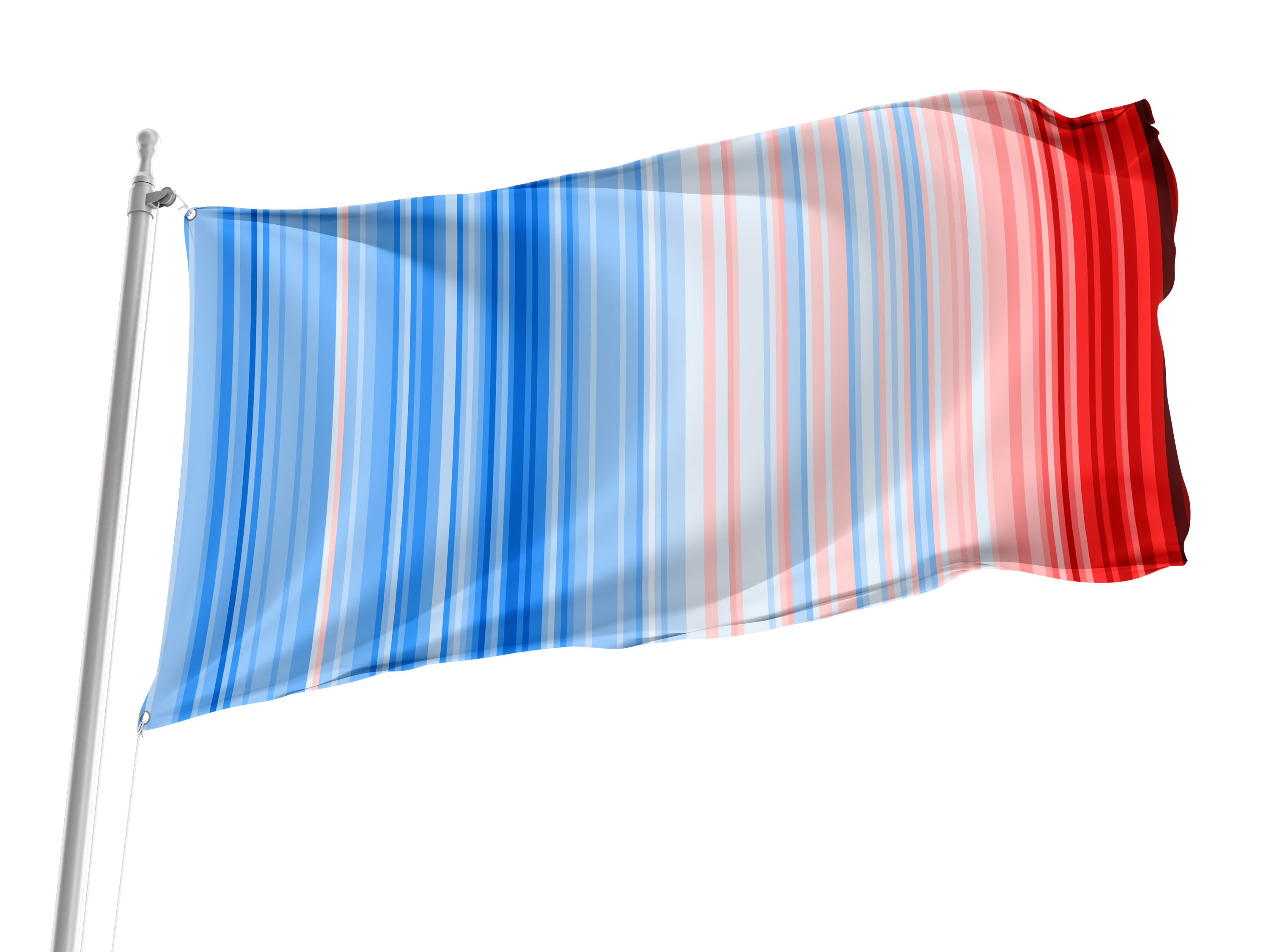 Climate Warming Stripes Flag for Indoor & Outdoor Use