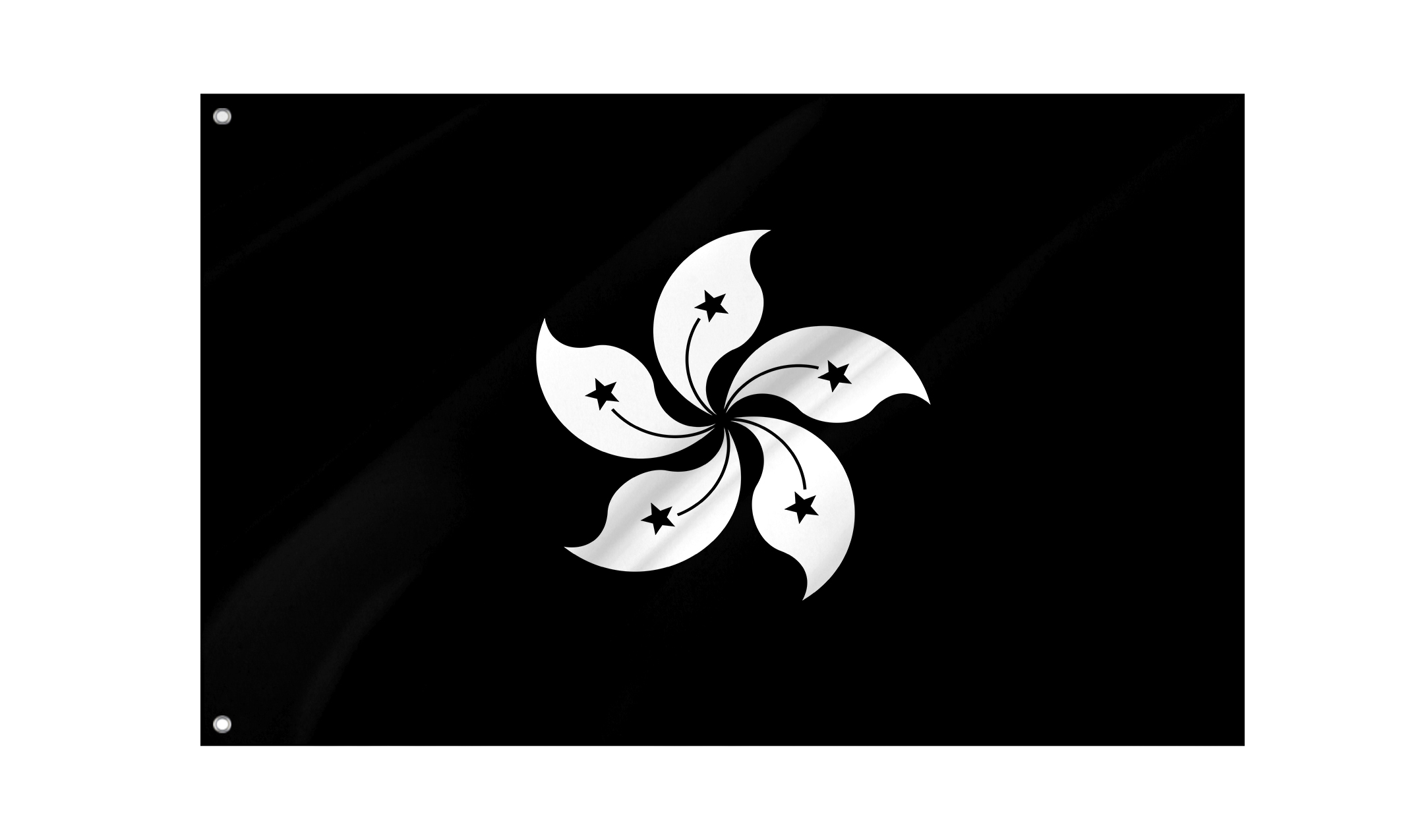 Black Bauhinia Flag for Indoor & Outdoor Use