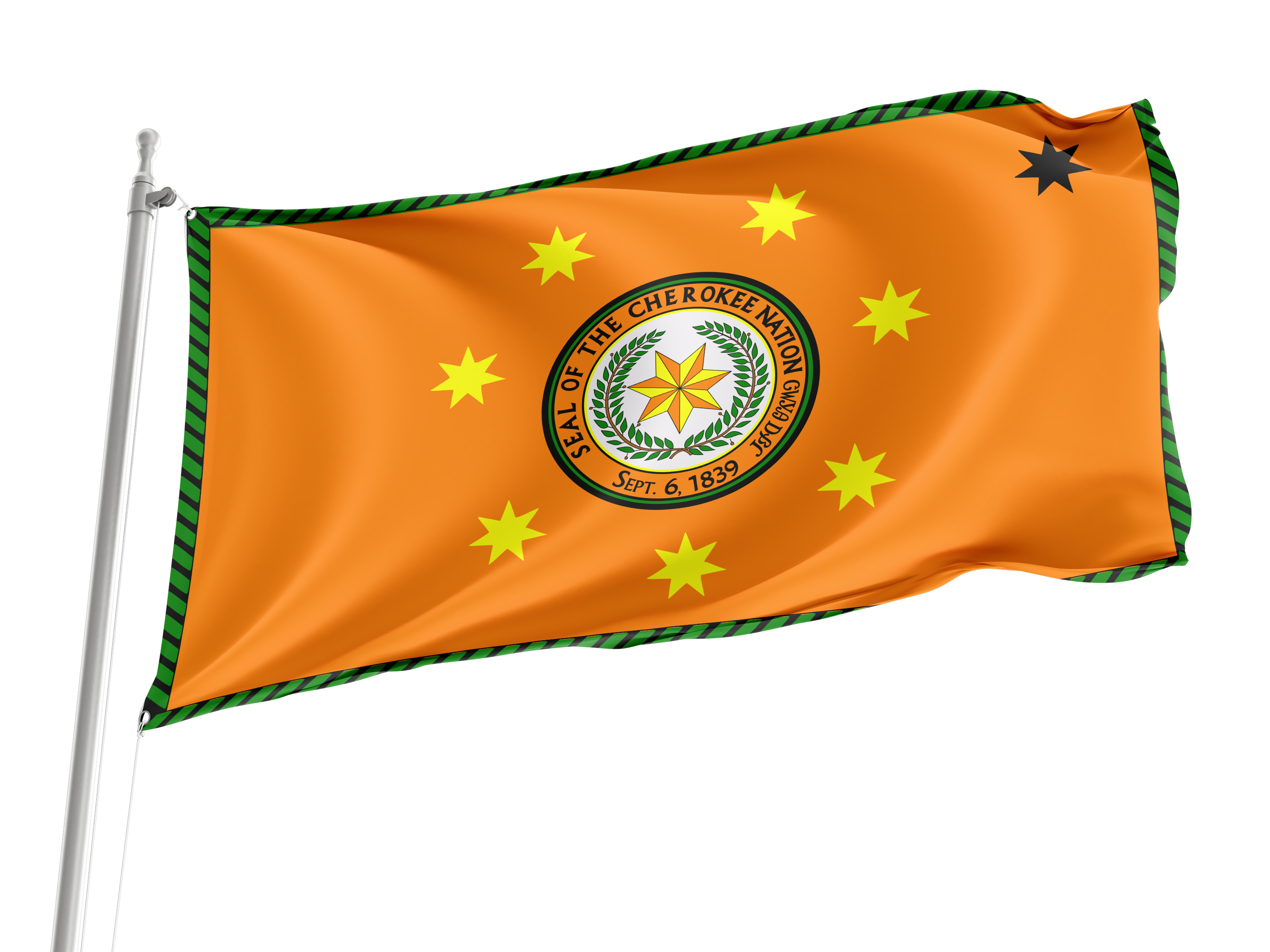 Cherokee Nation Flag for Indoor & Outdoor Use