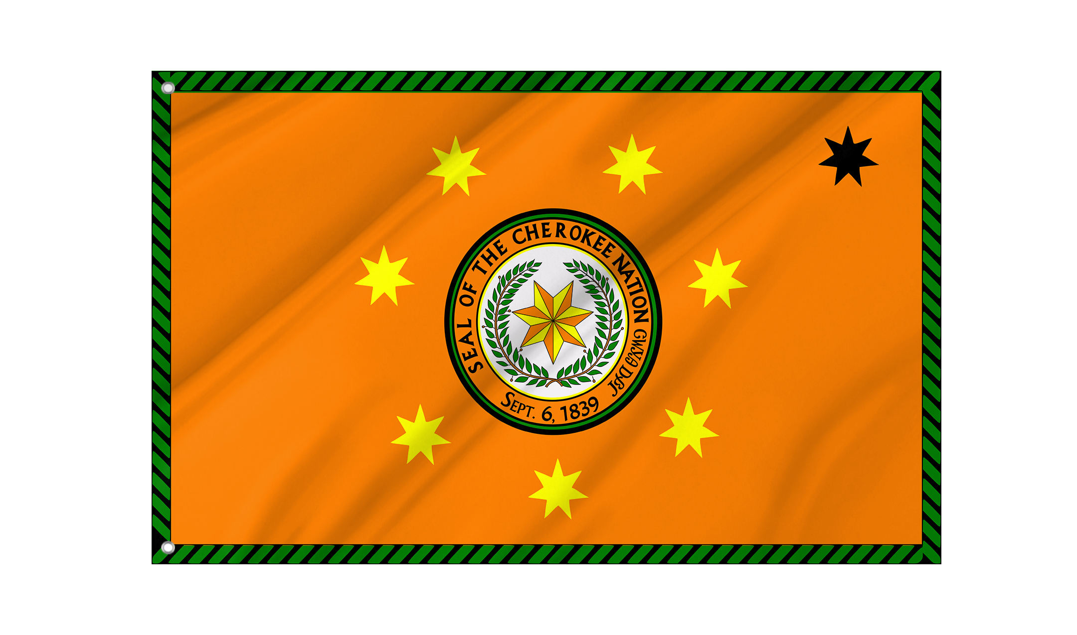 Cherokee Nation Flag for Indoor & Outdoor Use