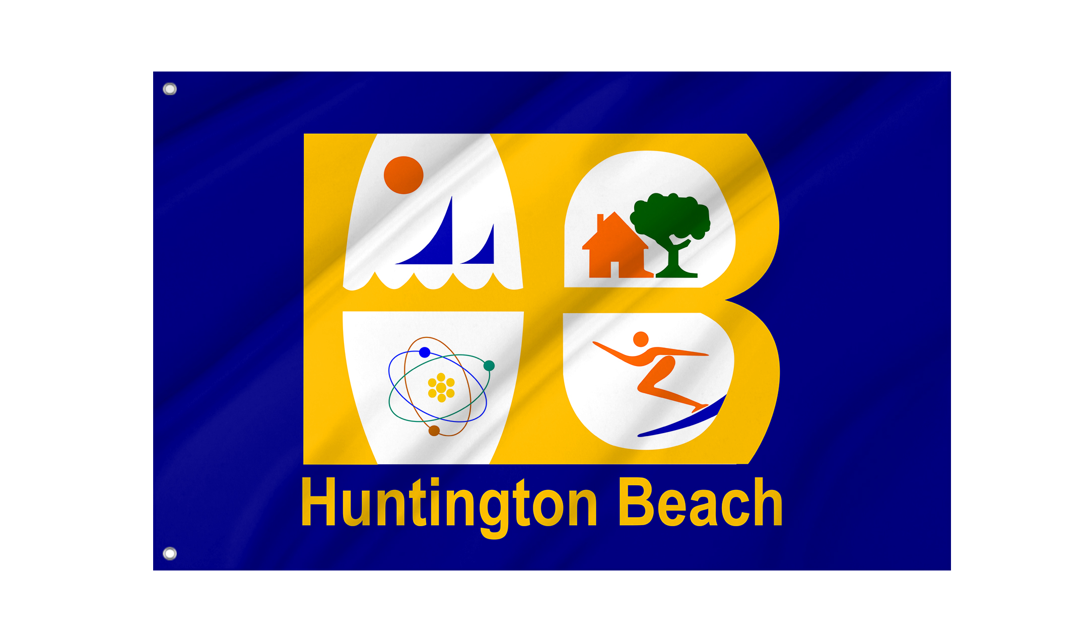 Huntington Beach Flag for Indoor & Outdoor Use