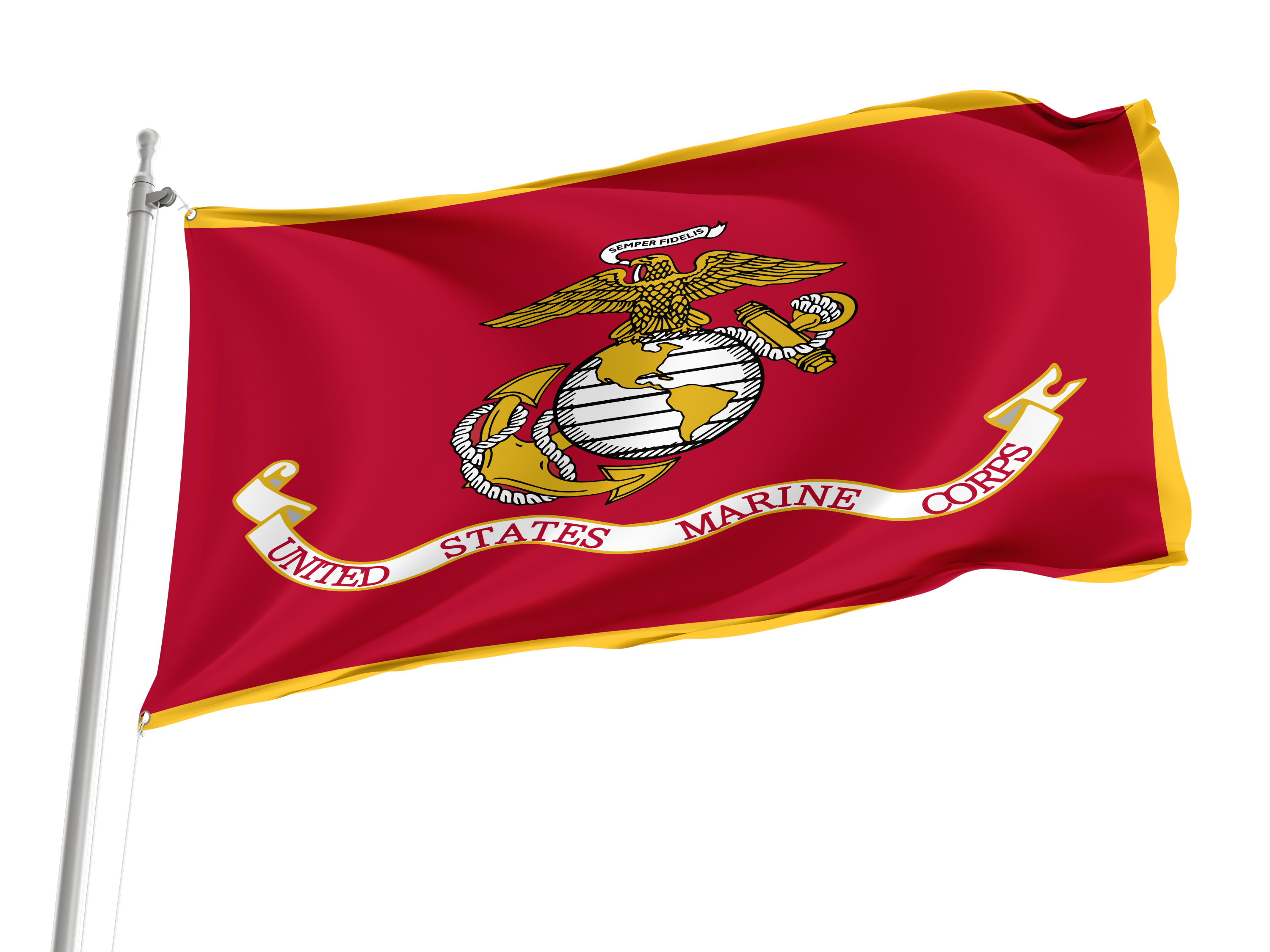 US Marine Corps USMC Flag for Indoor & Outdoor Use