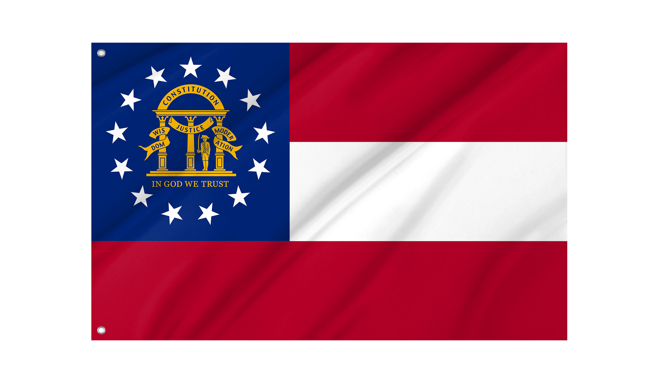 Georgia State Flag for Indoor & Outdoor Use