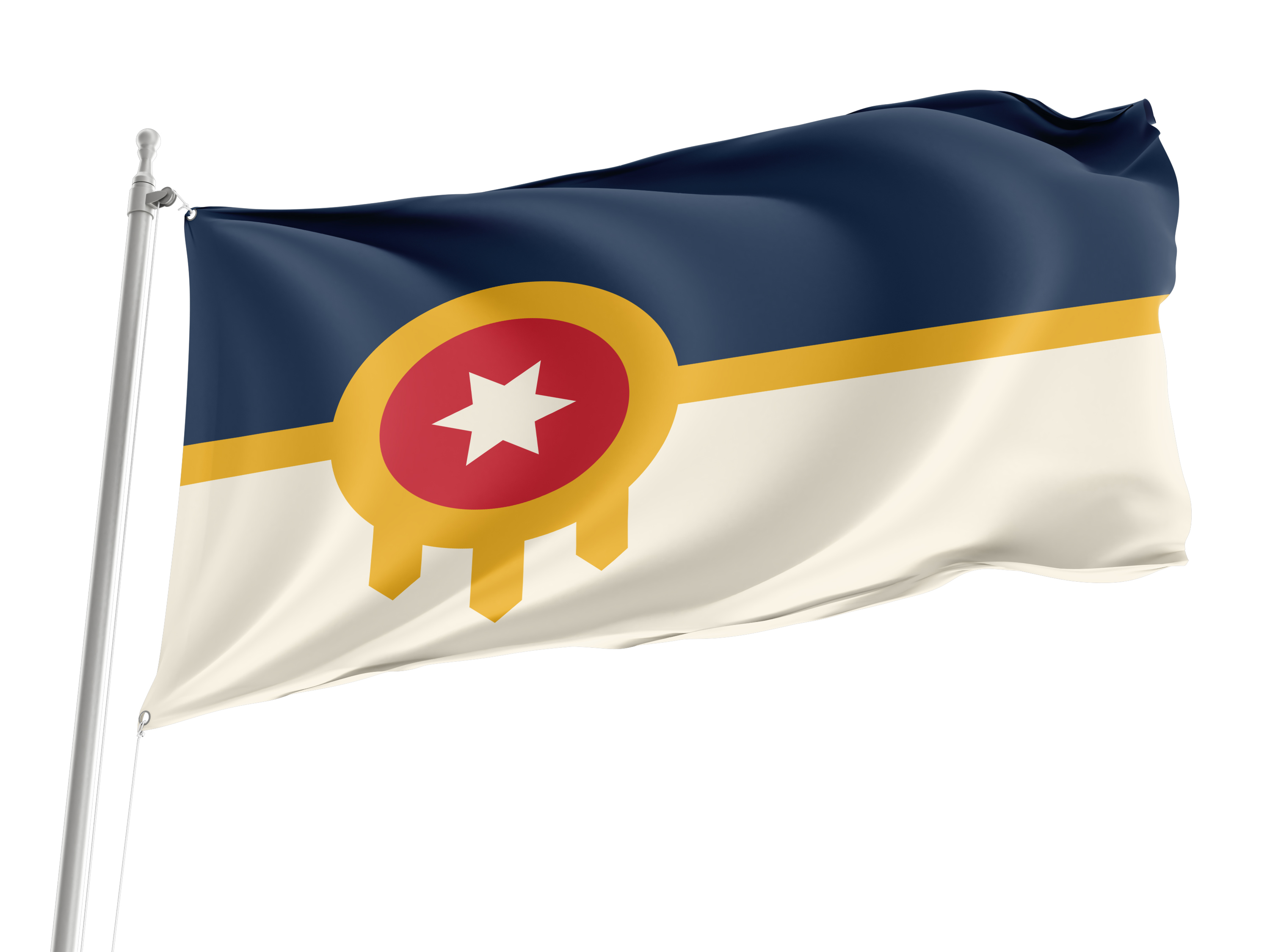 Tulsa Oklahoma 2018 Flag for Indoor & Outdoor Use