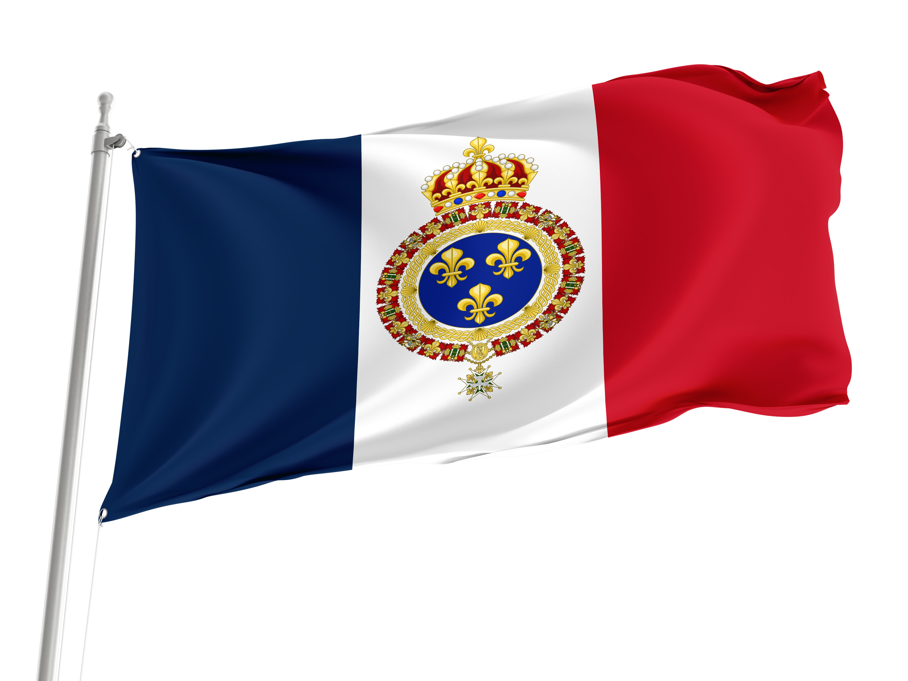 Army Flag of France during the Bourbon Restoration for Indoor & Outdoor Use